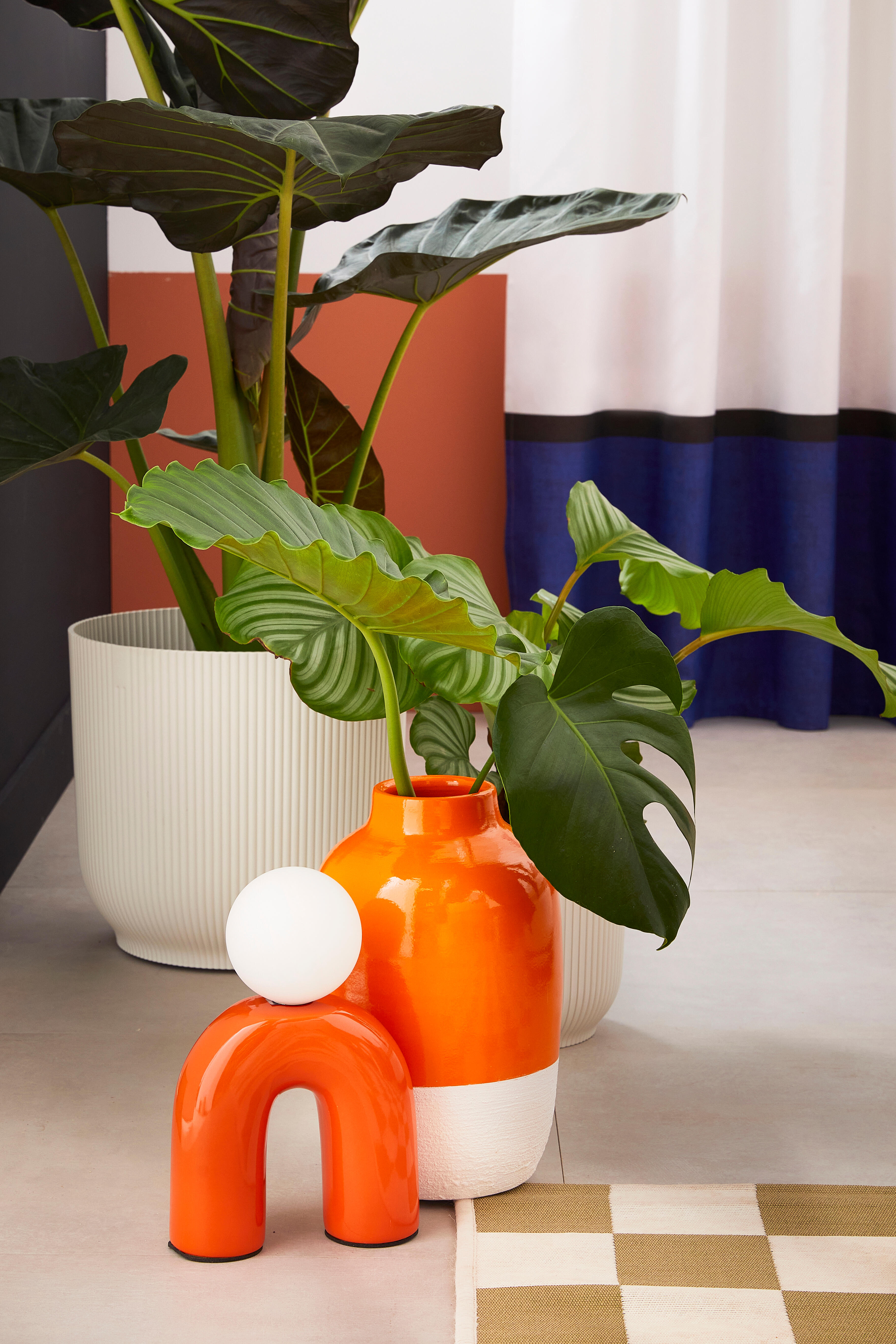 Lampe Pop u, orange, céramique, H.31 cm, G9 - 5