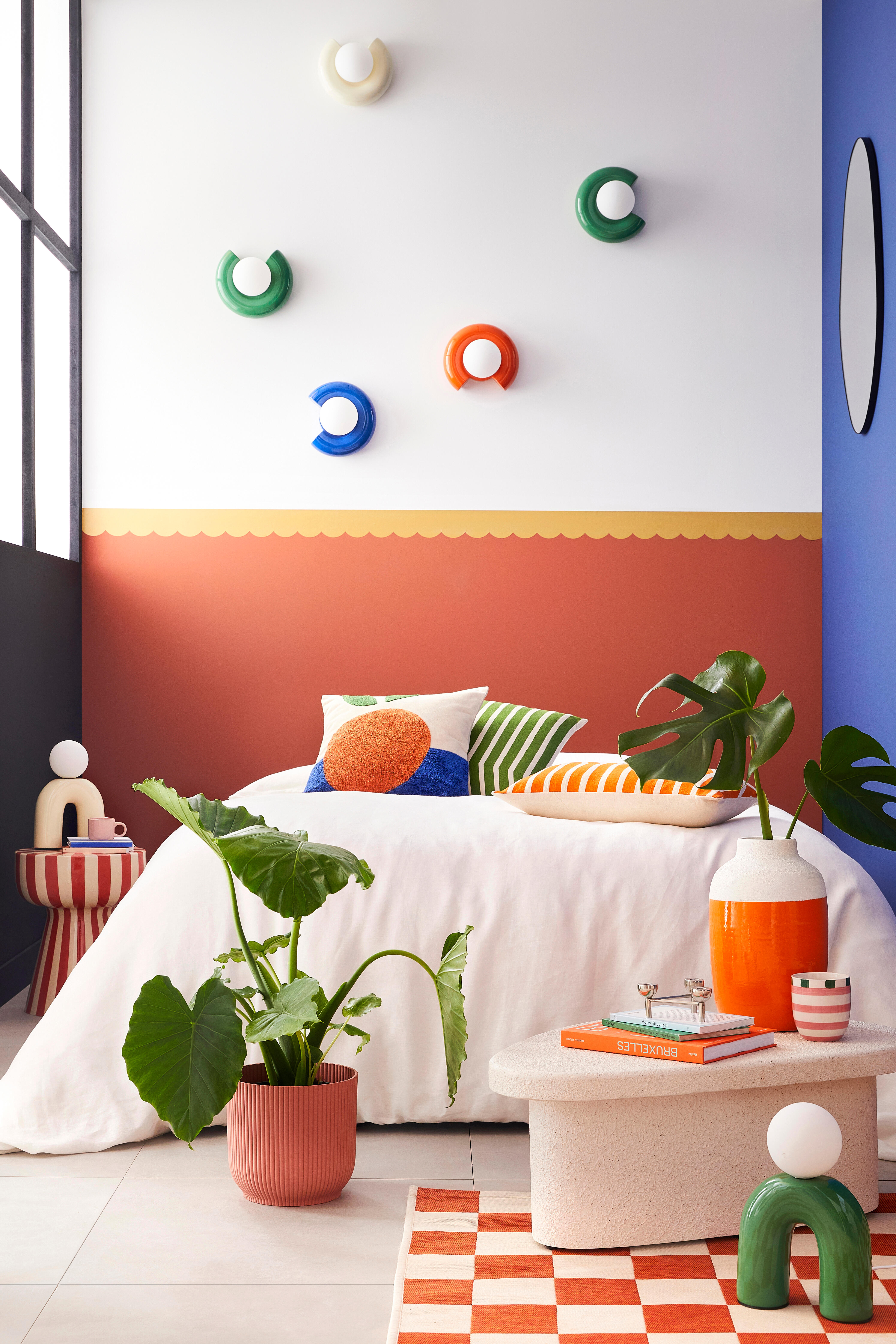 Applique Pop, céramique orange, Diam 24cm, G9 - 5