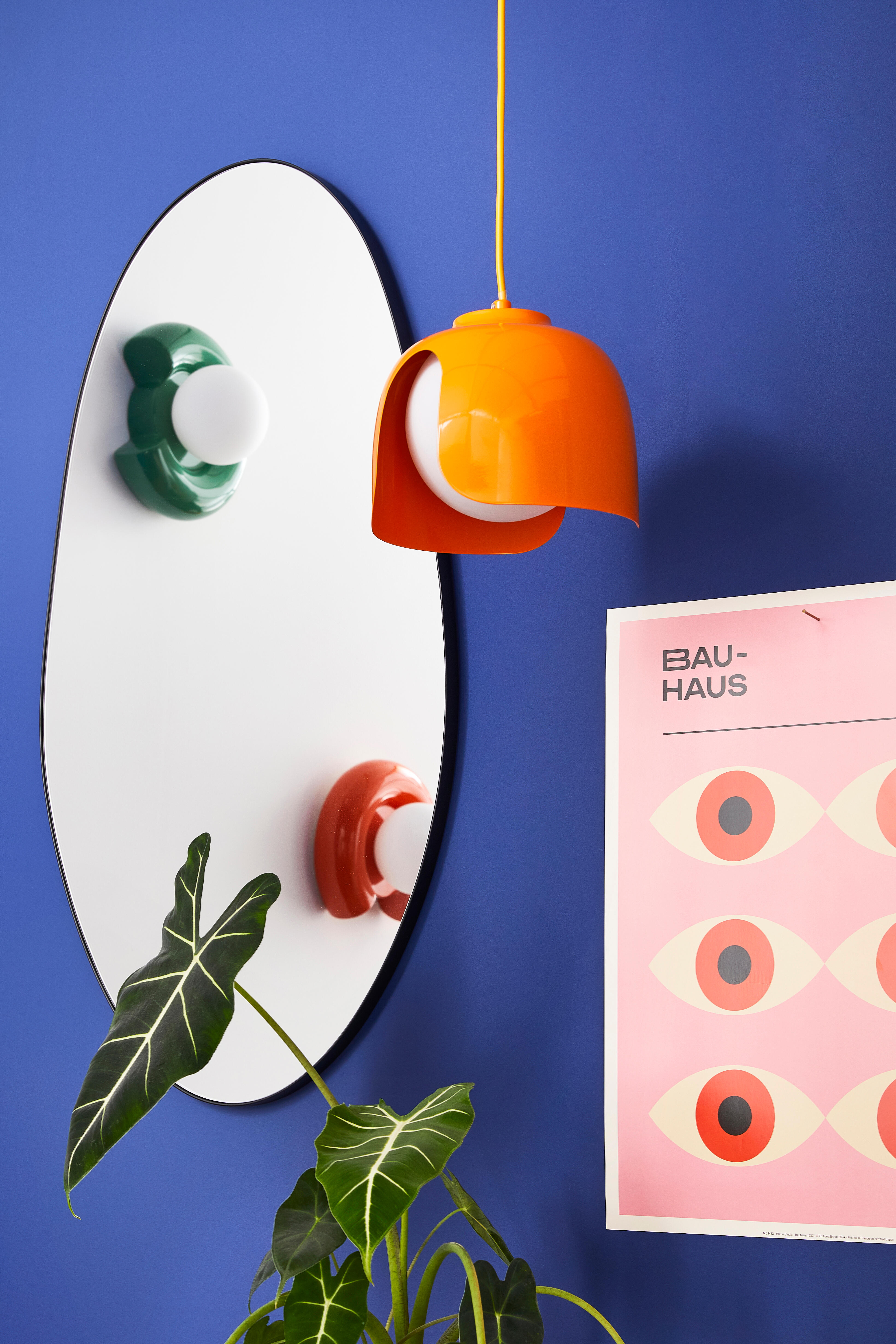 Suspension Corolle acier, orange, Diam.20 cm, E27 - 6