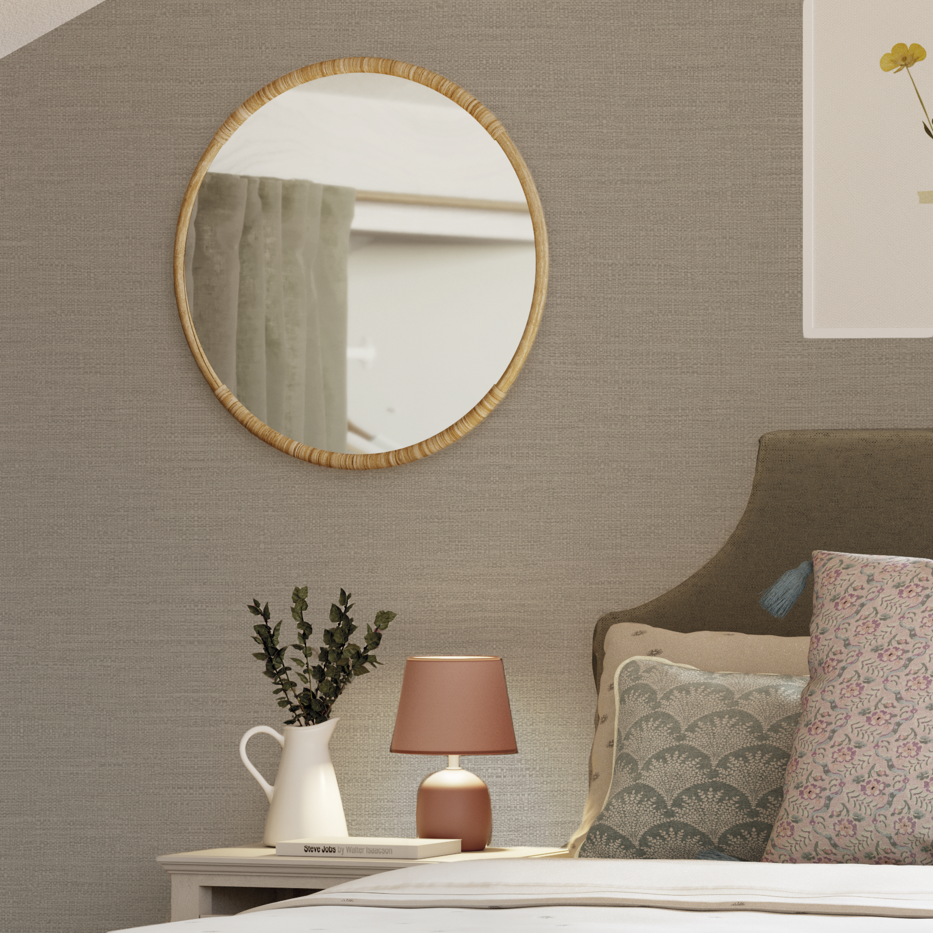 Papel de parede Paille castanho liso Inspire - 4