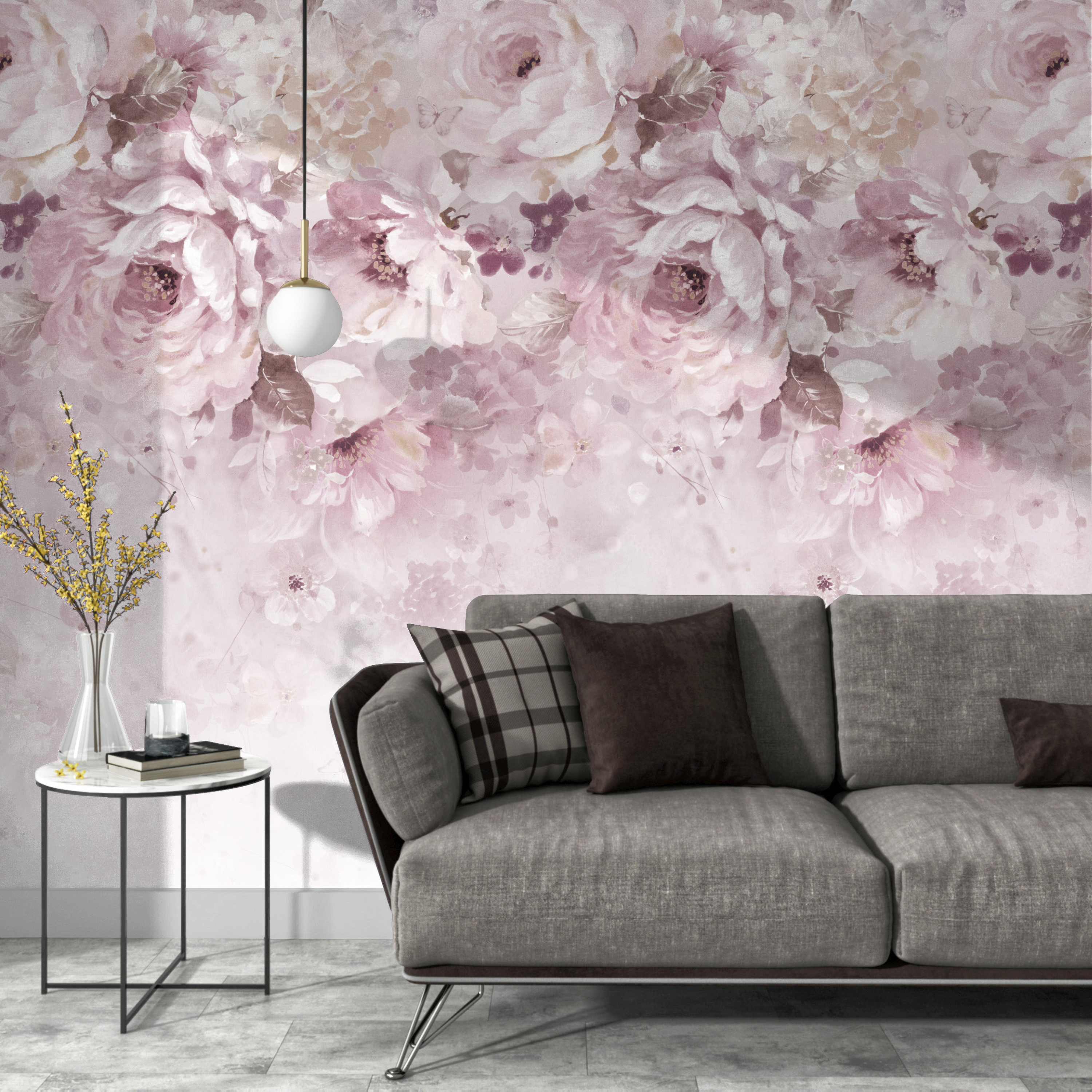 Papier peint panoramique Petal Coloma rose l.159 x H.280 cm - 5