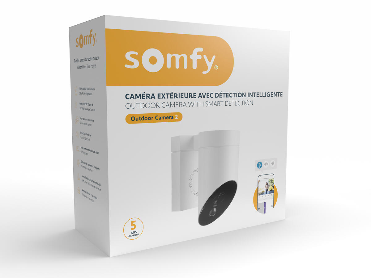 Caméra de surveillance extérieure filaire Outdoor 2 blanc, SOMFY PROTECT 1875325 - 5