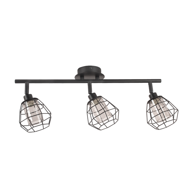 Foco decorativo INSPIRE BARAO 3 LUZES G9 PRETO/VIDRO