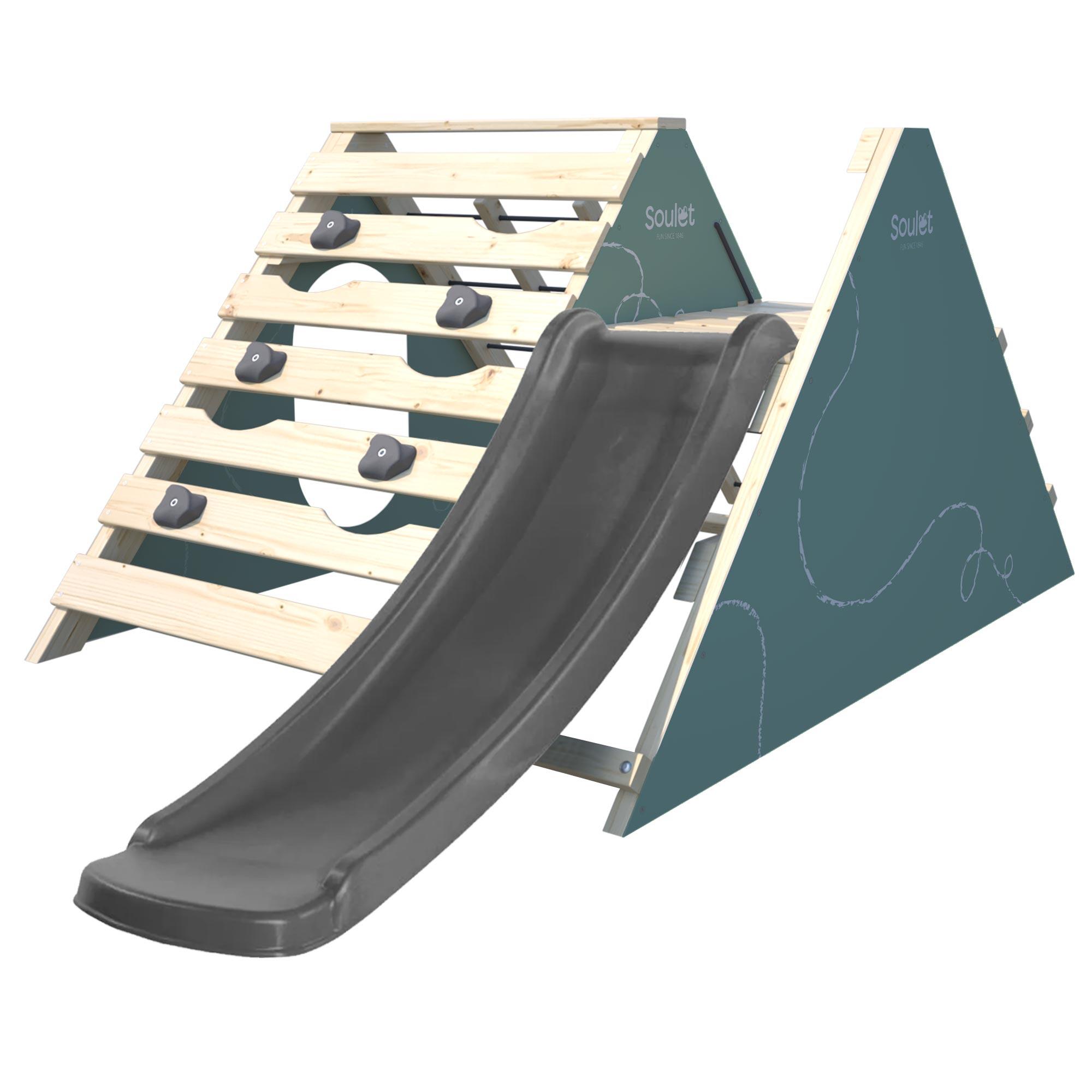 Aire de jeux bois avec toboggan, cabane dès 18 mois H91 cm,HERCULE, SOULET - 3