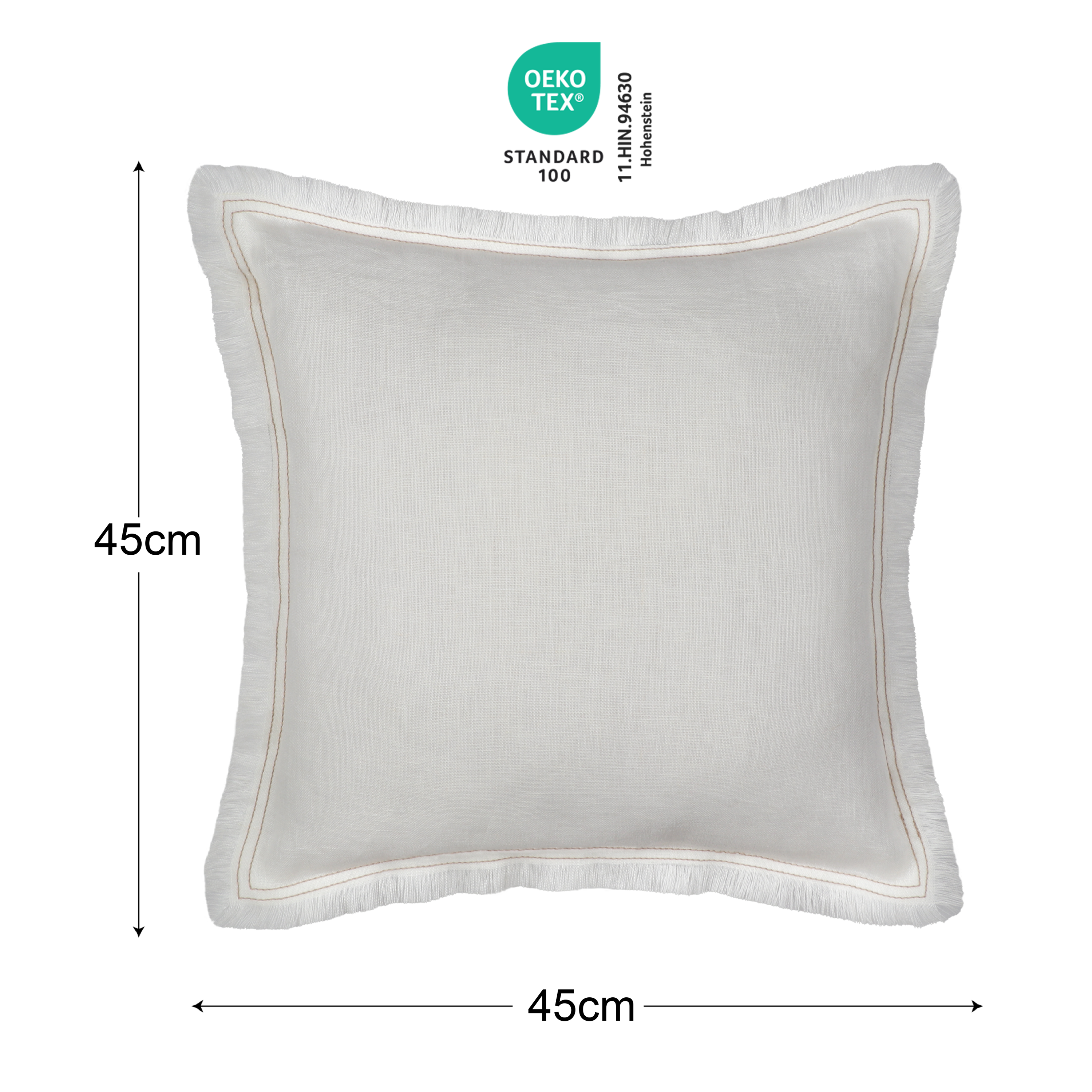 Fronha de almofada Lenaya 45x45cm branco Inspire - 2