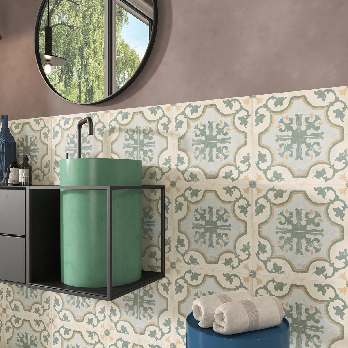 Piastrella da pavimento e rivestimento interno 20 x 20 cm Sp. 7.4 mm Jumbo in gres naturale multicolore opaco traffico intenso (pei 4/5) R10 1.52 mq - 4