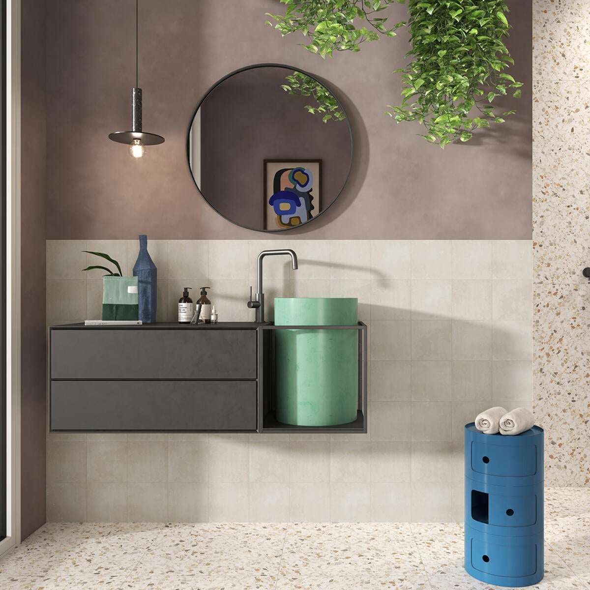 Piastrella da pavimento e rivestimento interno 20 x 20 cm Sp. 7.4 mm Jumbo in gres naturale bianco caldo opaco traffico intenso (pei 4/5) R10 1.52 mq - 5