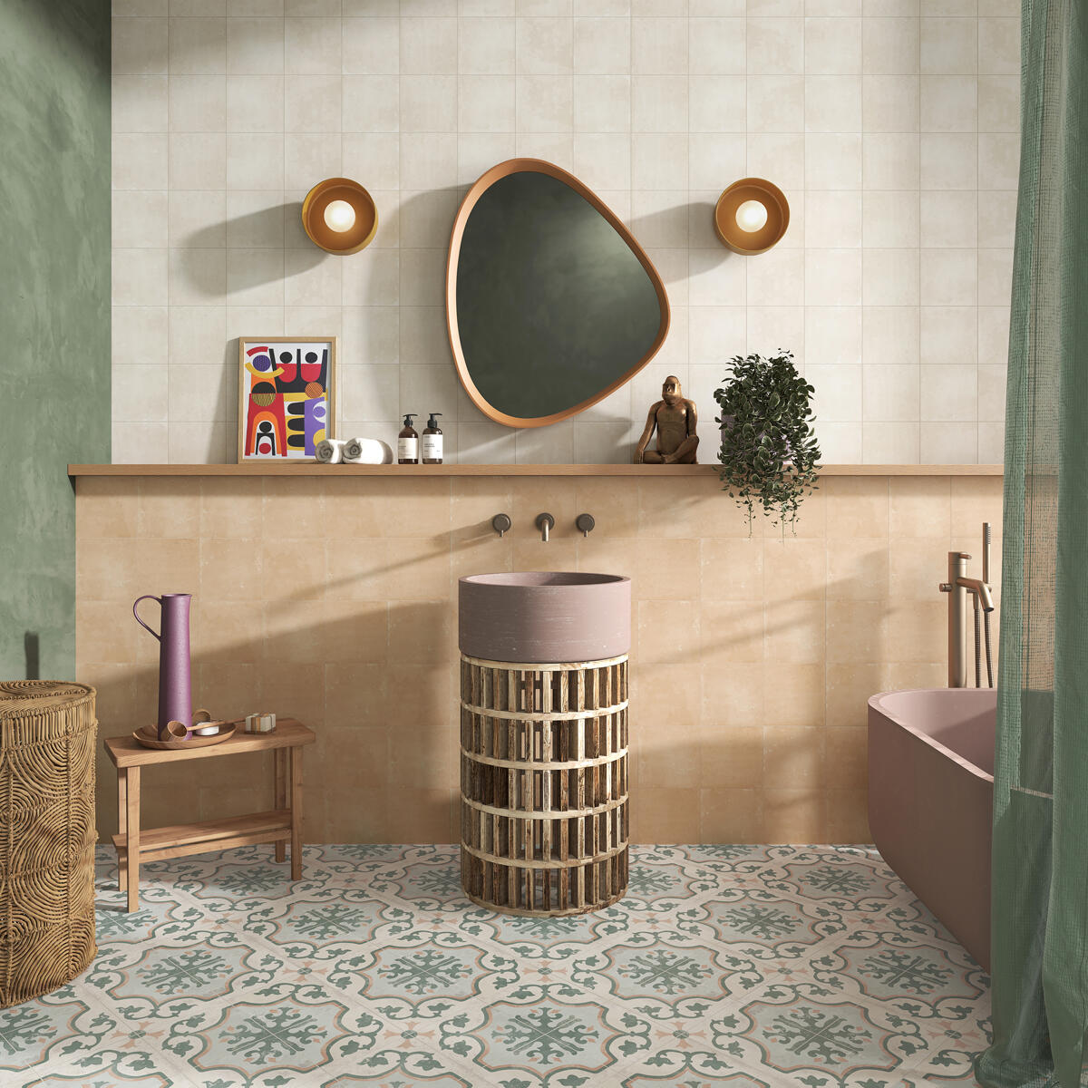 Piastrella da pavimento e rivestimento interno 20 x 20 cm Sp. 7.4 mm Jumbo in gres naturale bianco caldo opaco traffico intenso (pei 4/5) R10 1.52 mq - 3