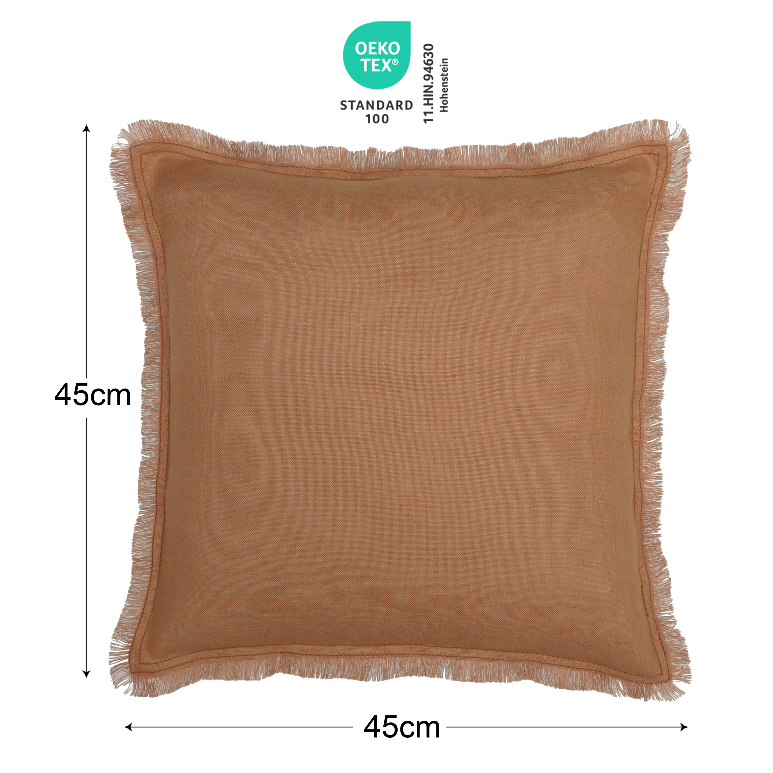 Fronha de almofada Lenaya 45x45cm cotta Inspire - 3