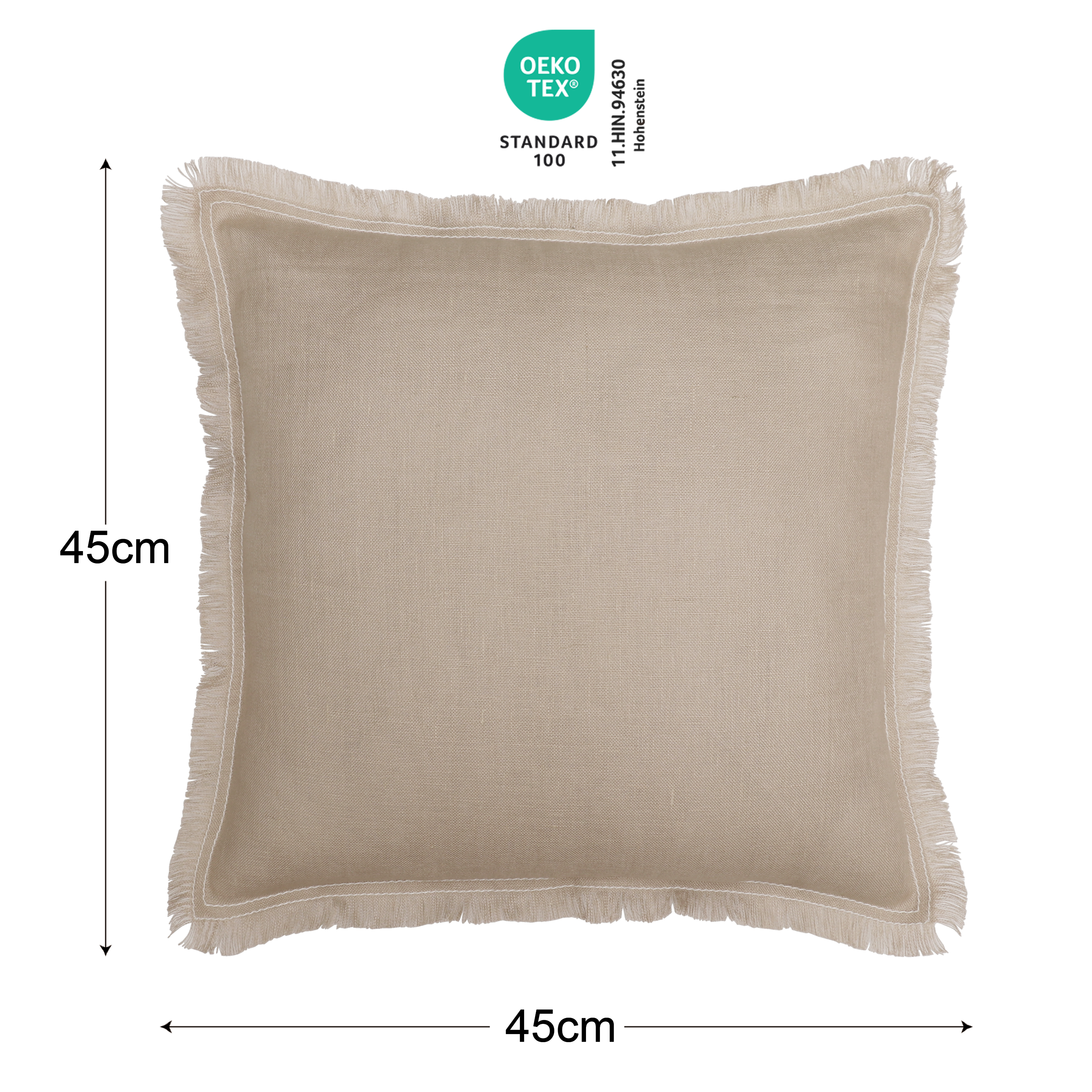 Fronha de almofada Lenaya 45x45cm natural Inspire - 7