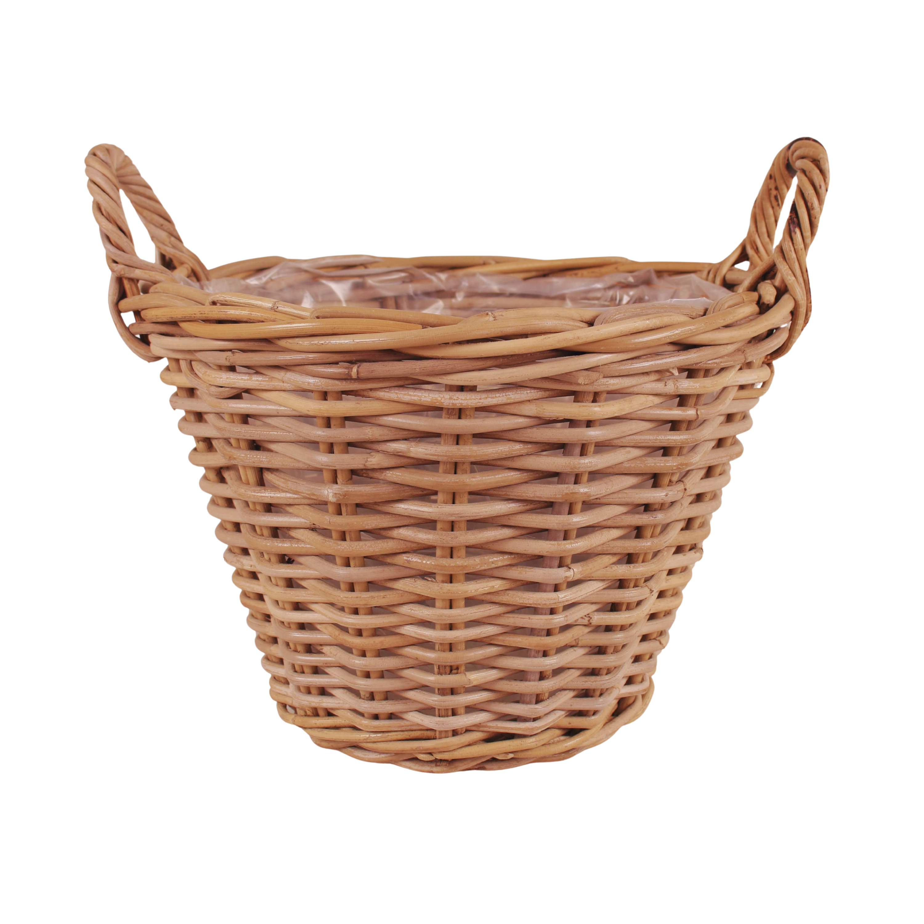 Osłonka doniczki rattan Basket 20 cm brązowa Cermax