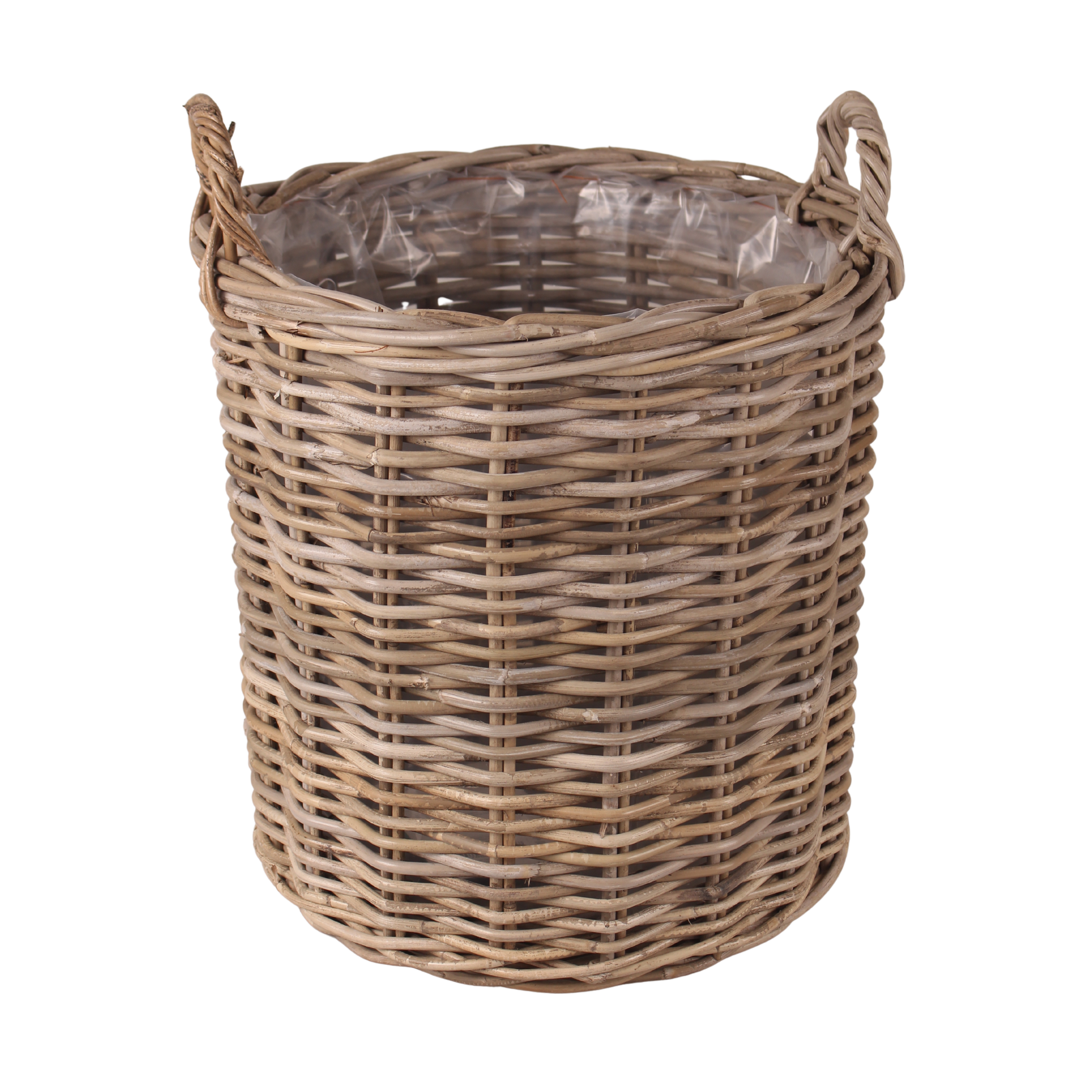 Osłonka doniczki rattan Round 40 cm brązowa Cermax