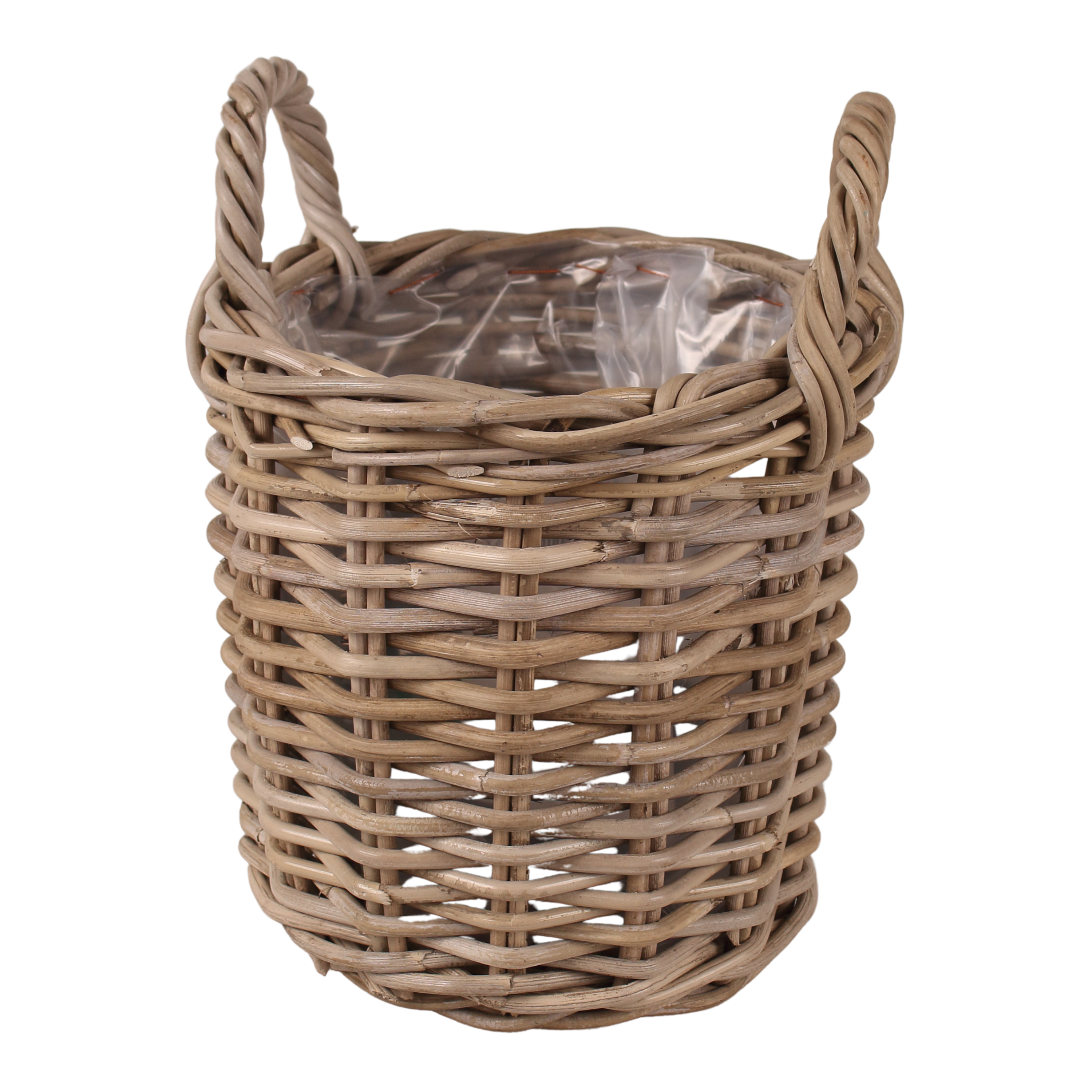 Osłonka doniczki rattan Round 30 cm brązowa Cermax