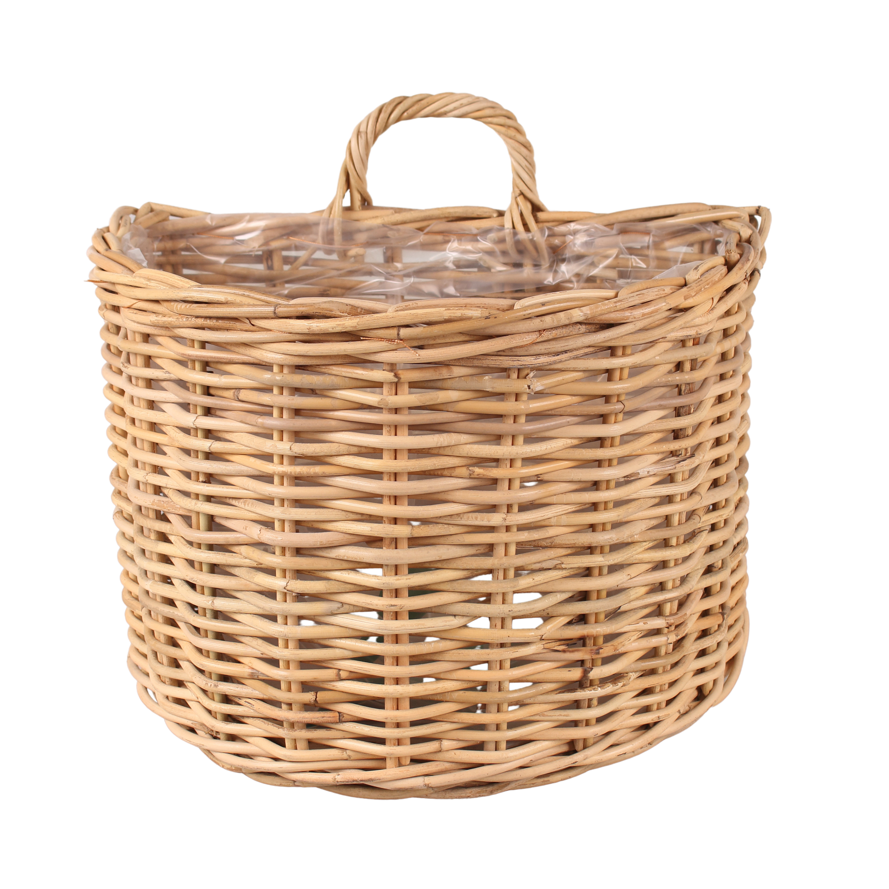 Osłonka doniczki rattan Hamper 43 cm brązowa Cermax