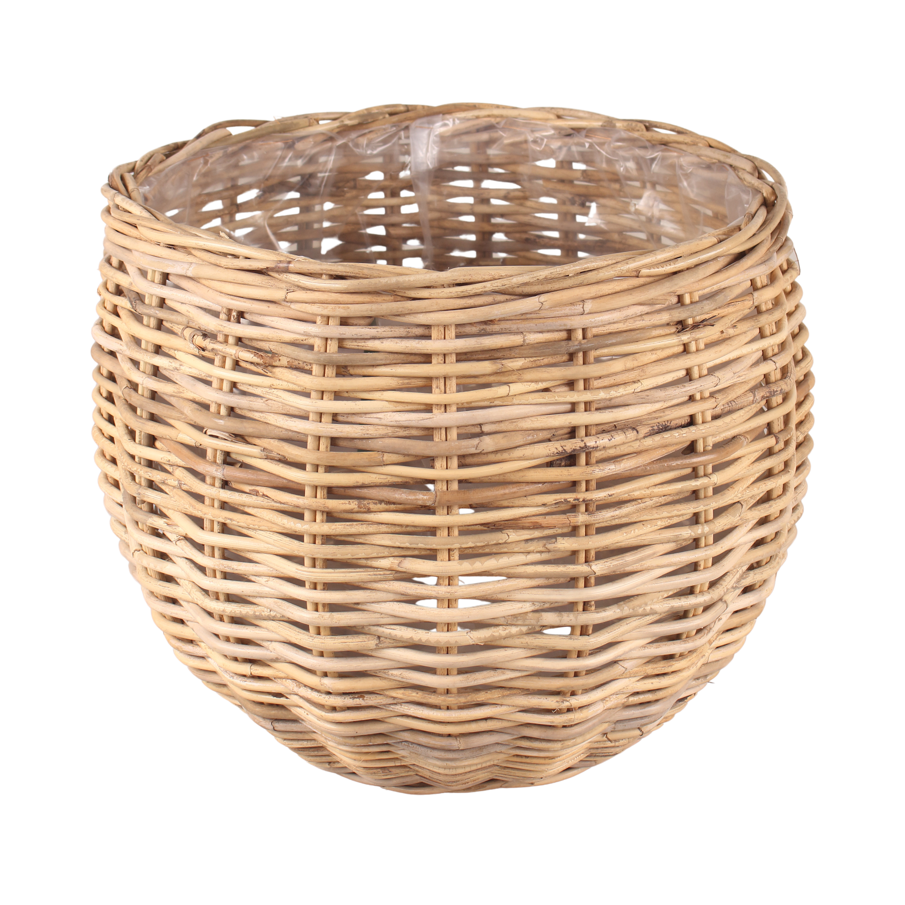 Osłonka doniczki rattan Bowl 40 cm brązowa Cermax