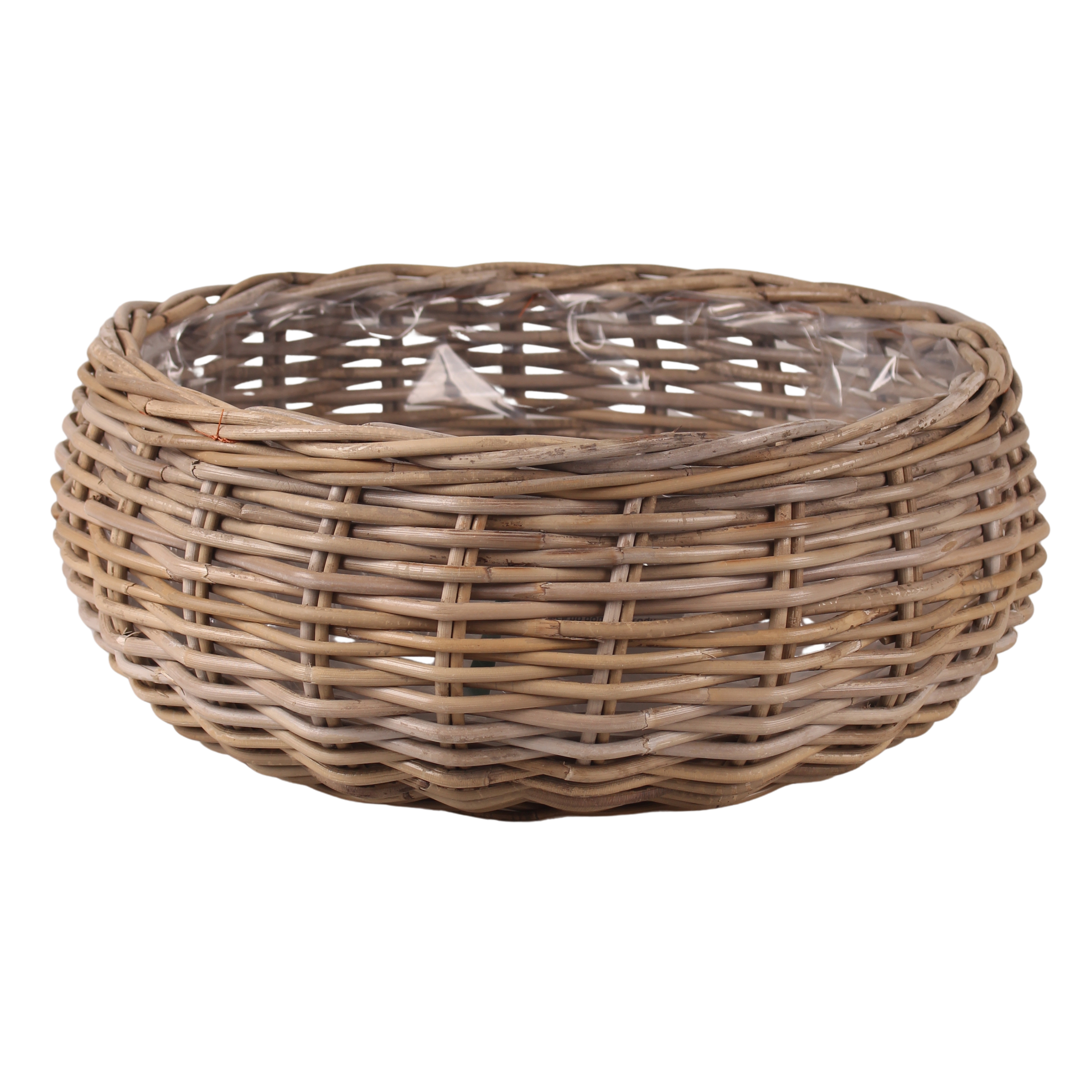 Osłonka doniczki rattan Ufo 48x20 cm brązowa Cermax