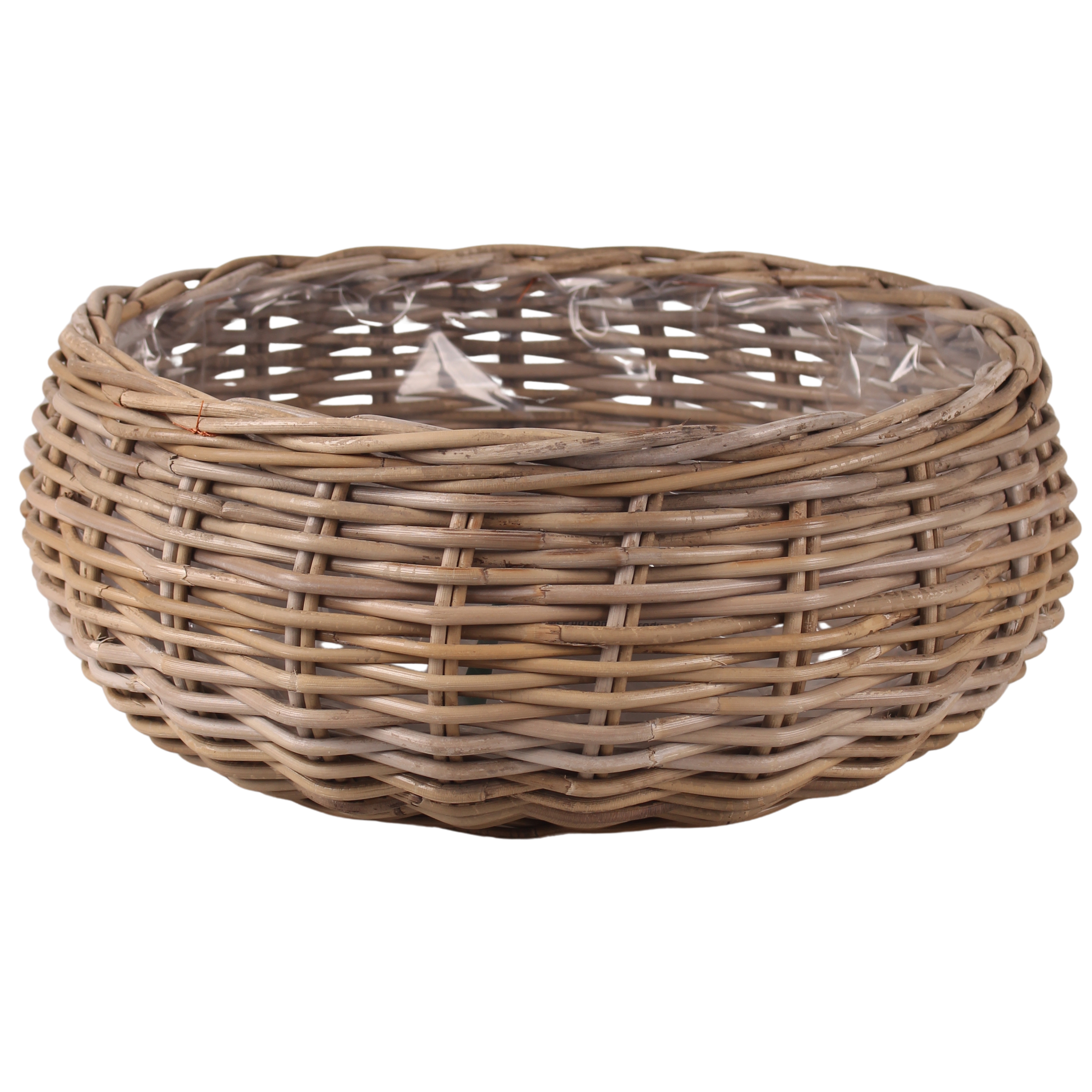 Osłonka doniczki rattan Ufo 58x24 cm brązowa Cermax