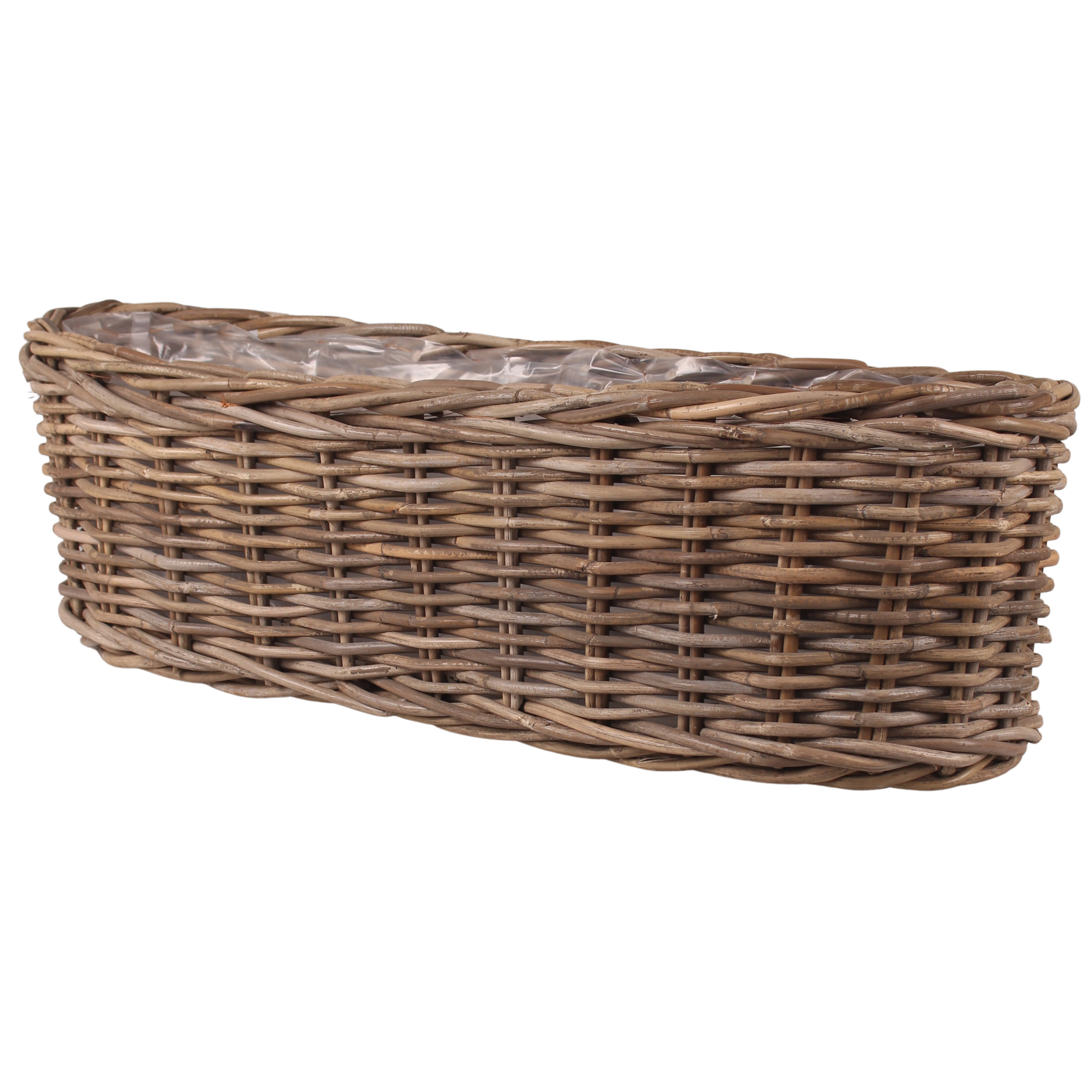 Osłonka doniczki rattan Boxy 117 cm ciemny brąz Cermax