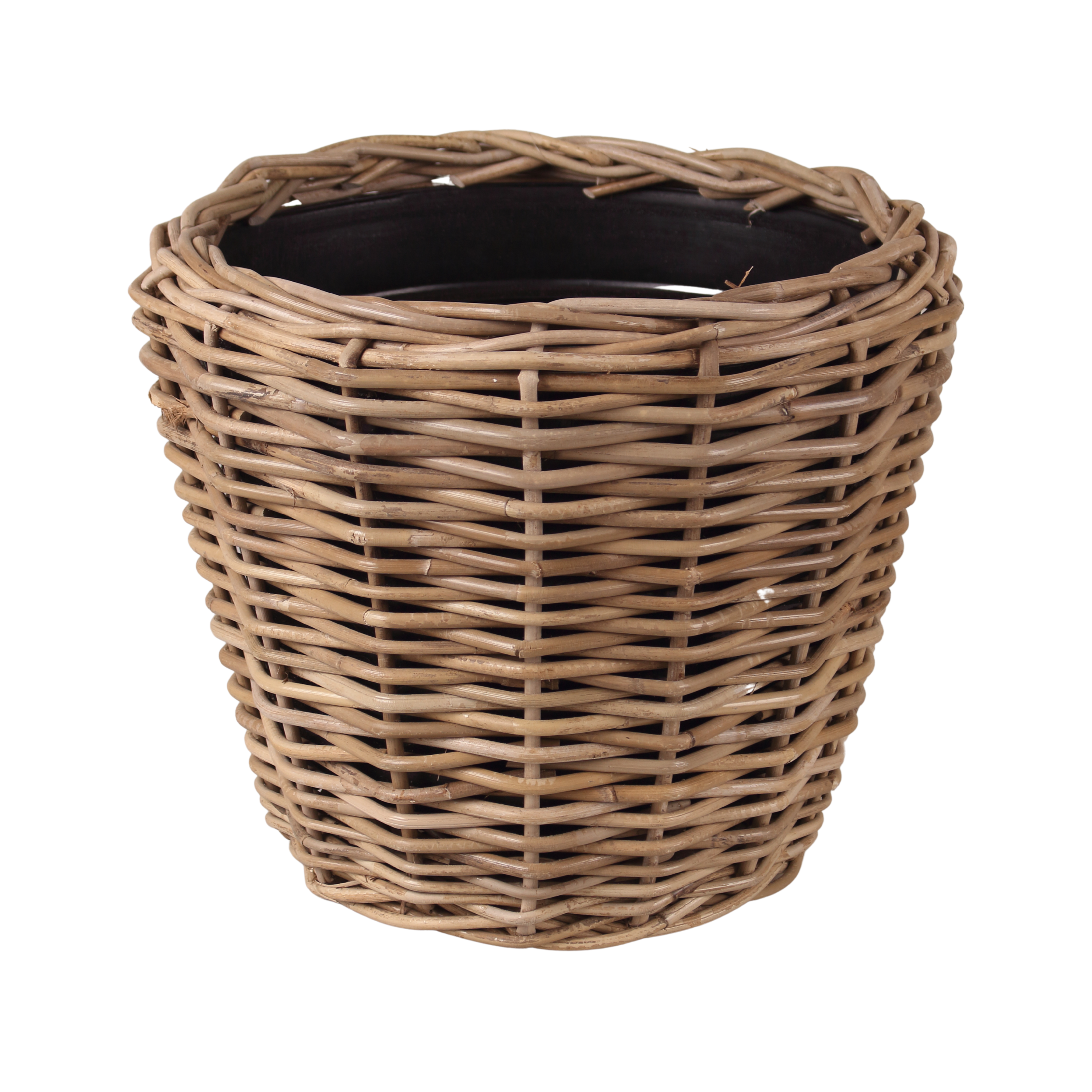 Osłonka doniczki rattan Lumi 25 cm brązowa Cermax