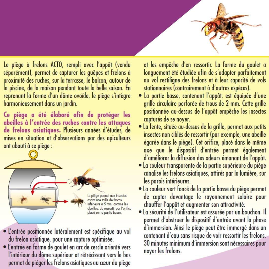 PIÈGE FRELONS & FRELONS ASIATIQUES - PRESERVE LES ABEILLES - 3