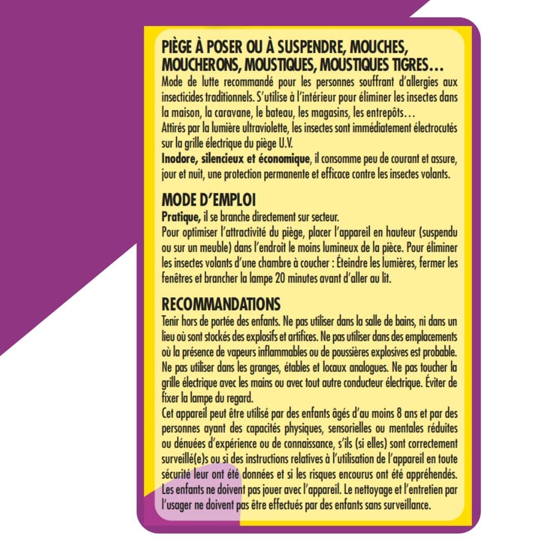 GRILL’INSECTES - Lampe LED UV  12 LED basse consommation protège 30m² - 4