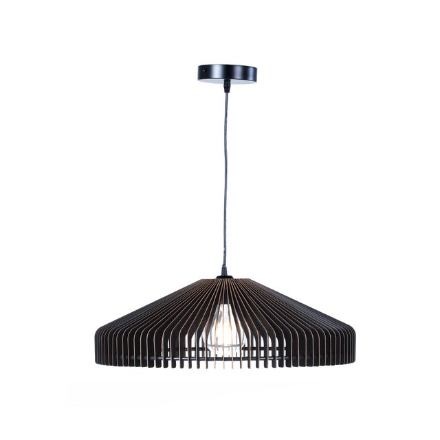 Suspension Calum mdf, noir, Diam.67 cm, E27