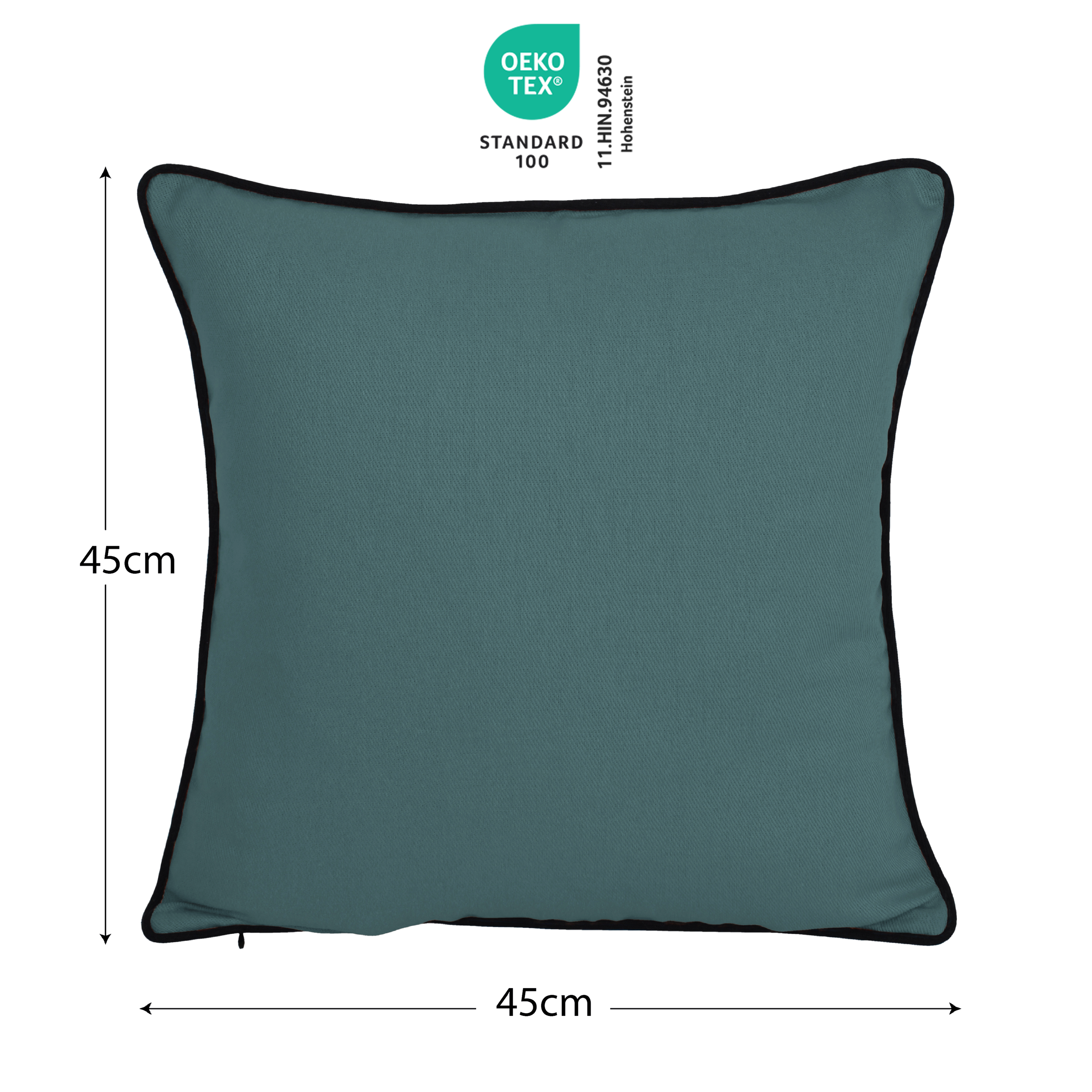 Housse de coussin Kalpe bleu, 45 x 45 cm, INSPIRE - 3
