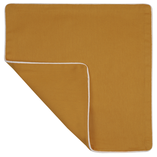 Funda de cojín cuadrada Kalpe algodón liso amarillo solemio con cremallera INSPIRE 45 x 45 cm