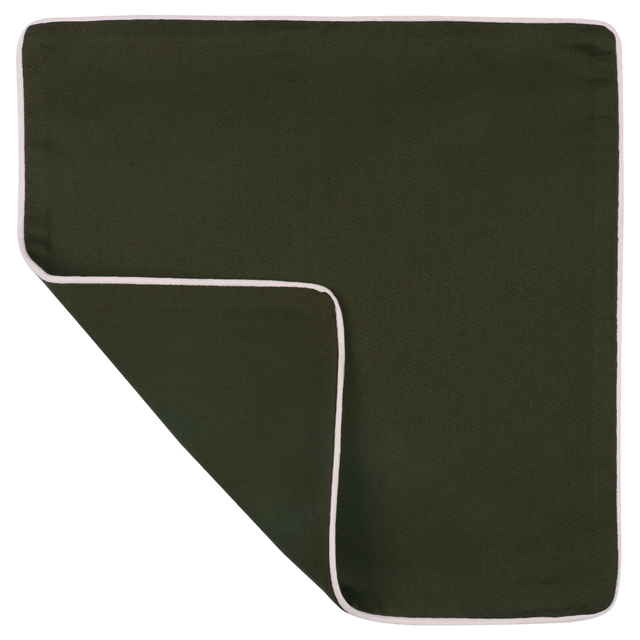 Funda de cojín cuadrada Kalpe algodón liso verde forest con cremallera INSPIRE 45 x 45 cm