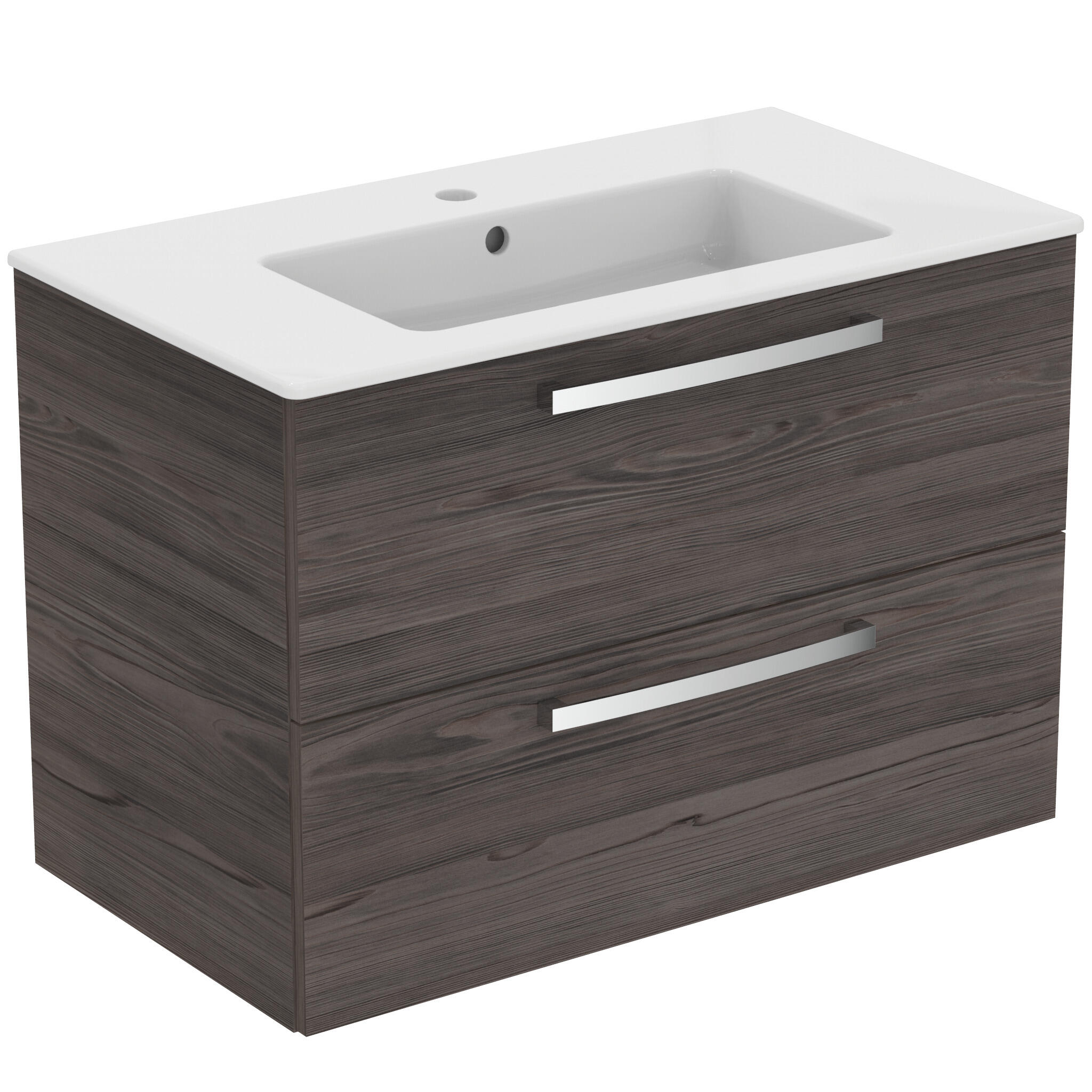 Mueble de baño con lavabo tempo roble mate 80x44 cm