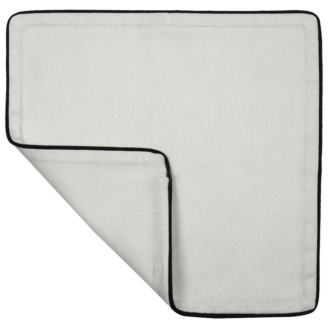 Funda de cojín cuadrada Kalpe algodón liso blanco con cremallera INSPIRE 45 x 45 cm