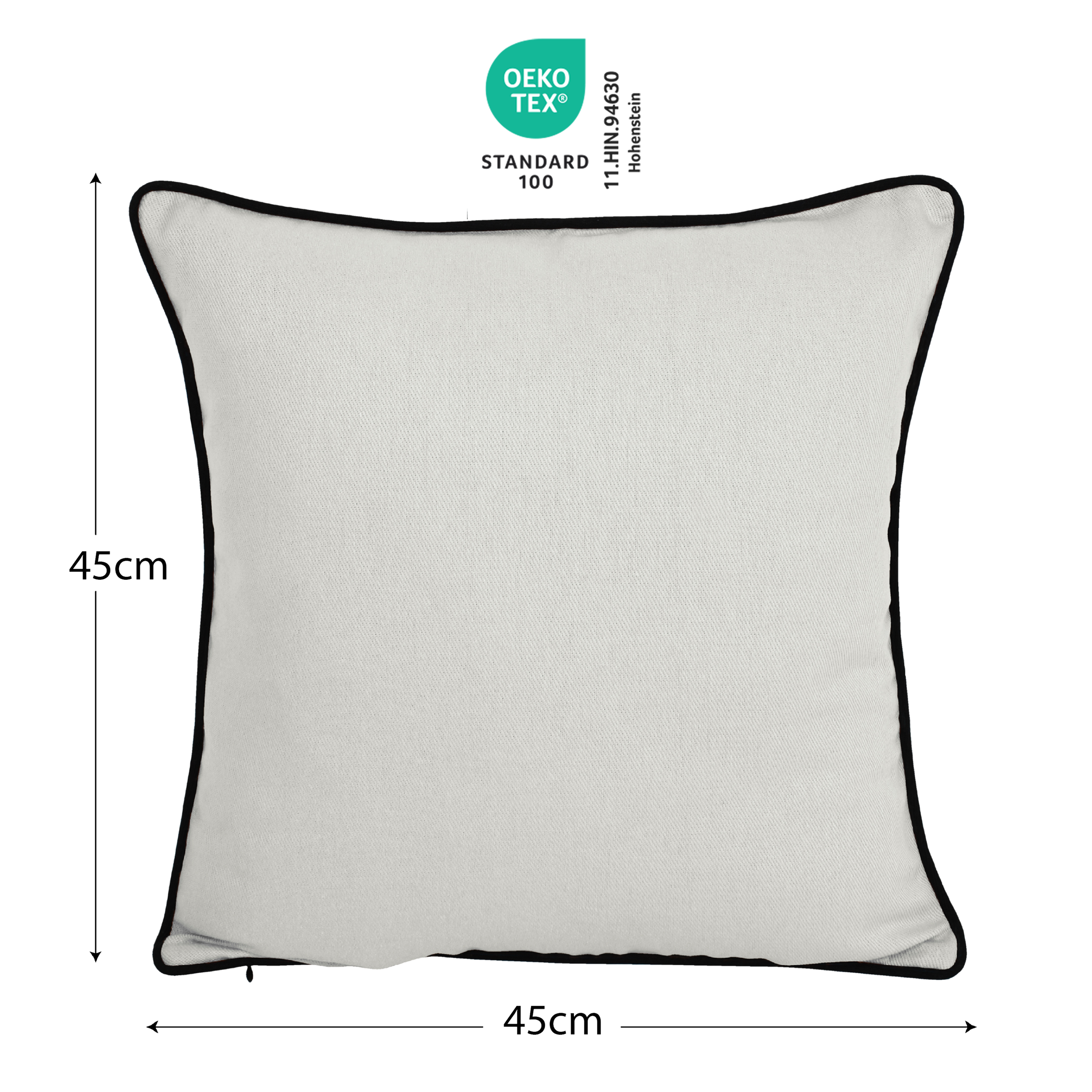 Fronha de almofada Kalpe 45x45cm branco Inspire - 7