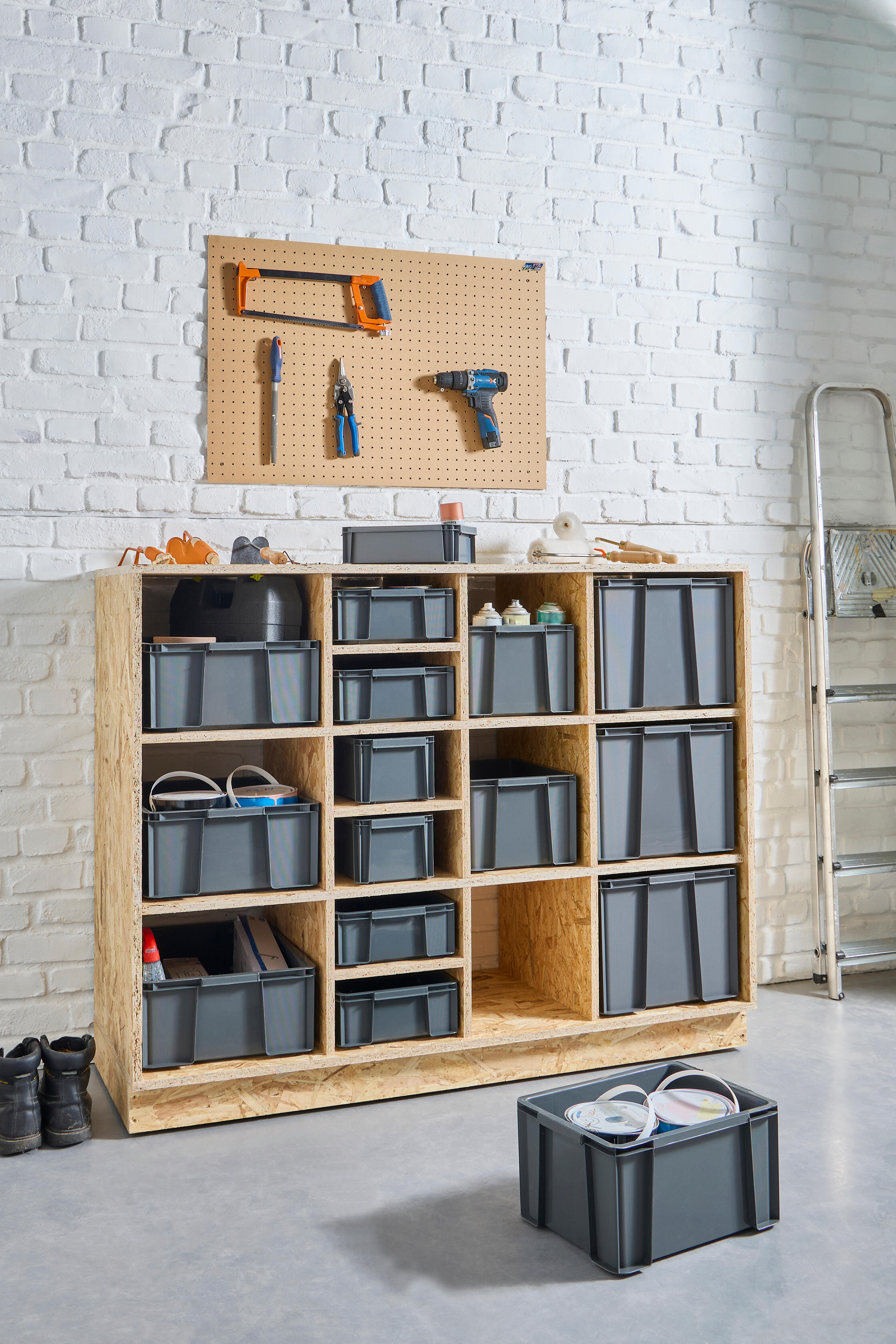 Bac de manutention recyclé Masterbox SUNDIS 45L, l.50 x P.38.5 x H.30.5 cm - 4