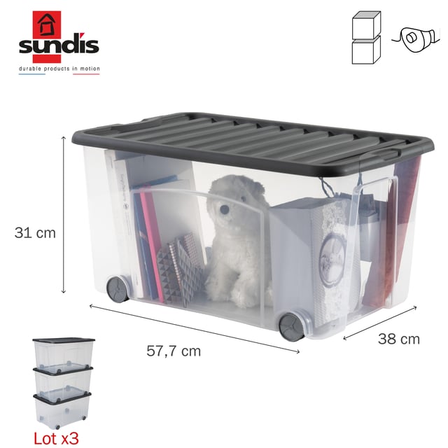 Lifewit Lot De 4 Sacs De Rangement Transparents Pour Vêtements, 40L