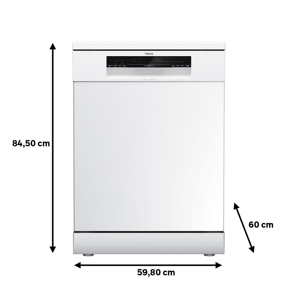 Lavavajillas TEKA DFS 26650 WH 14 cubiertos 6 programas con inicio diferido blanco 60cm clase E - 2