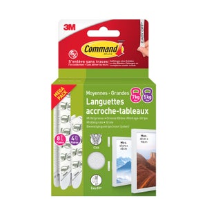 Ainiv Grand Accroche Universelle Adhésive 14 Crochets - Solution Sans Percer Pour Tableaux Et Cadres
