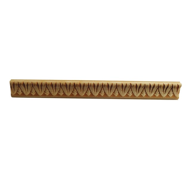 Asta rettangolare in pino scolpito decoro dardi 1000 x 22 x 8 mm