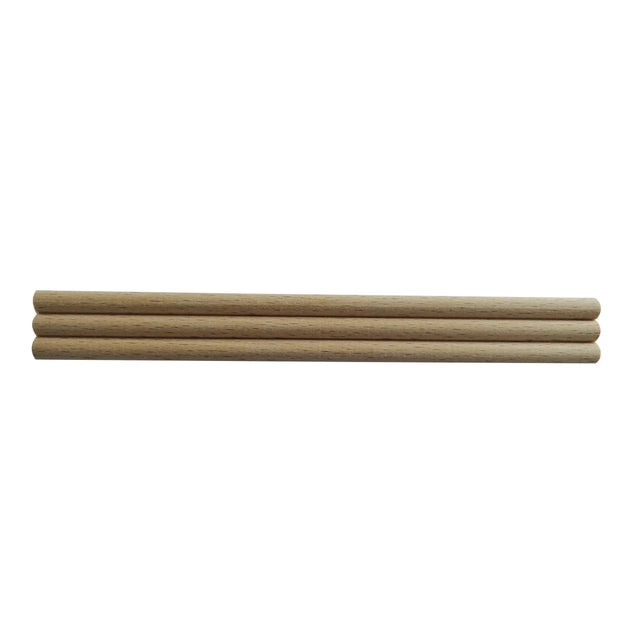 Asta rettangolare in faggio scolpito decoro canne orizzontali 1000 x 23 x 7 mm
