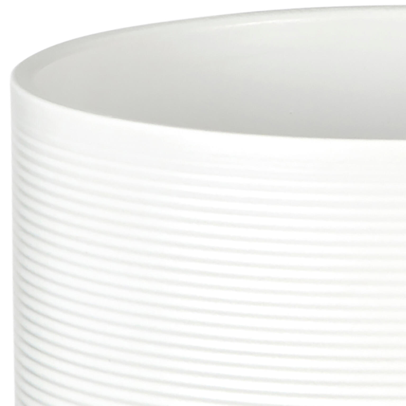 Maceta redonda de cerámica SCHEURICH ø 19 cm y 17 cm altura blanco - 5