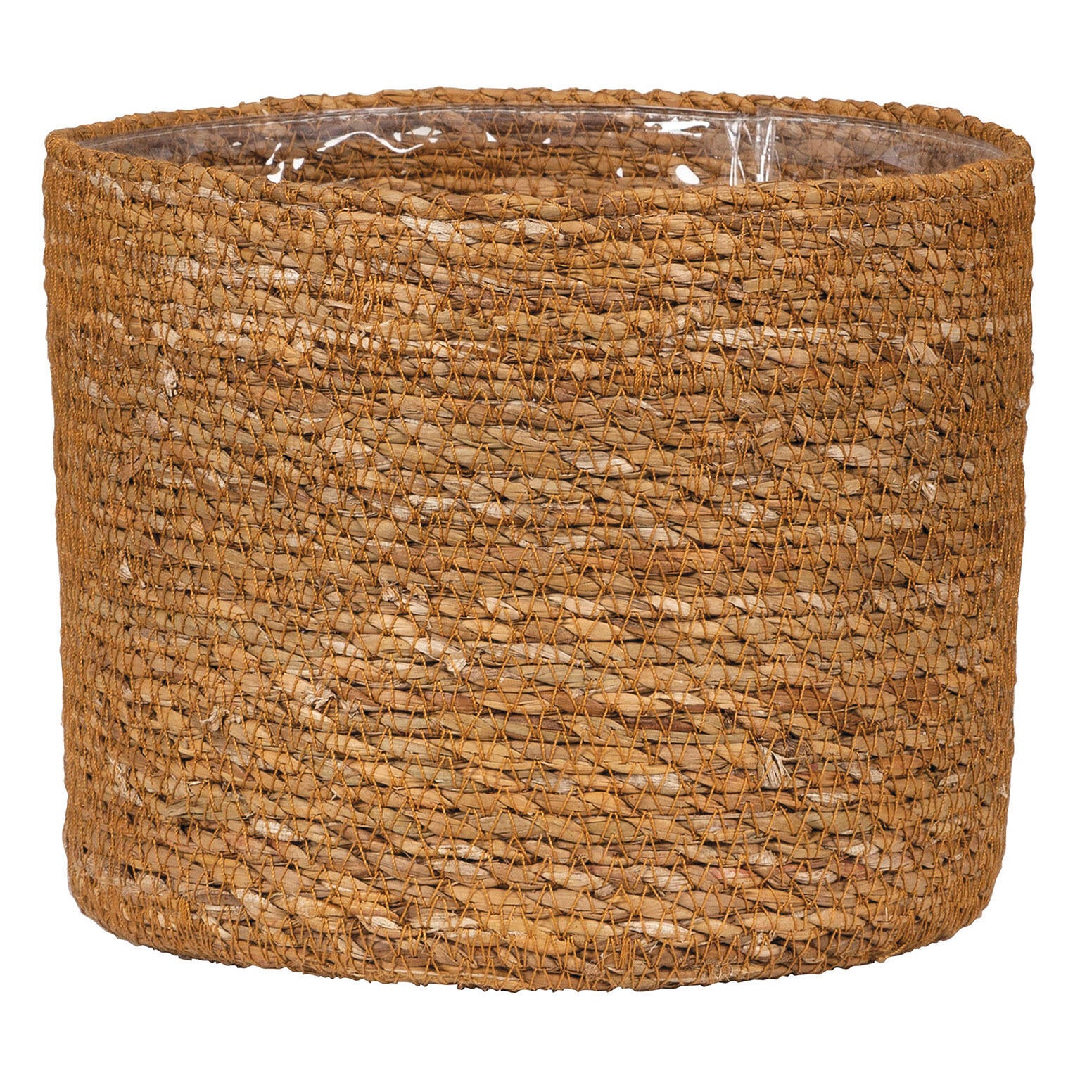 Maceta redonda de junco de mar SCHEURICH Cesta con revest. ø 15 cm y 13 cm altura marrón - 3