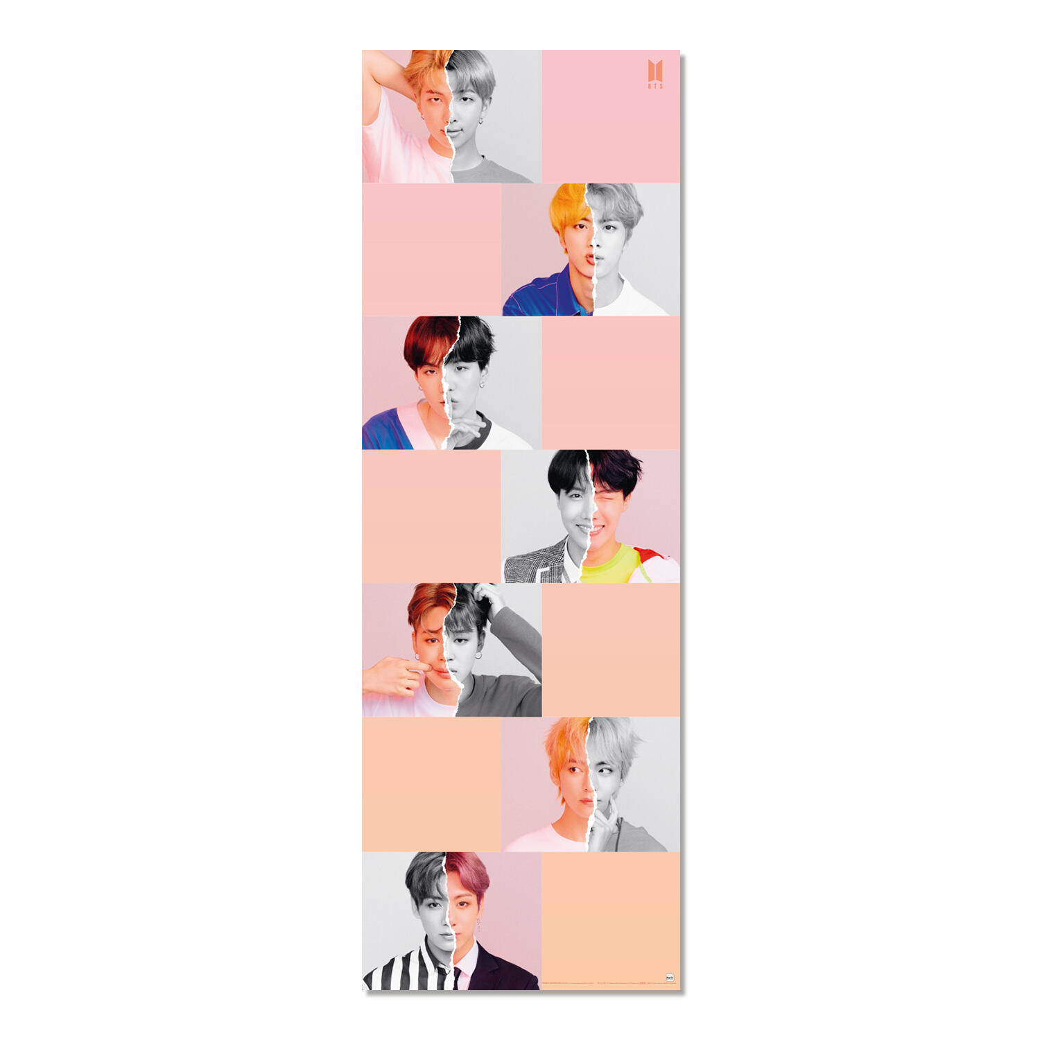 Póster Cine rectangular de 53 x 158 cm. Papel Bts Selfie multicolor - 2