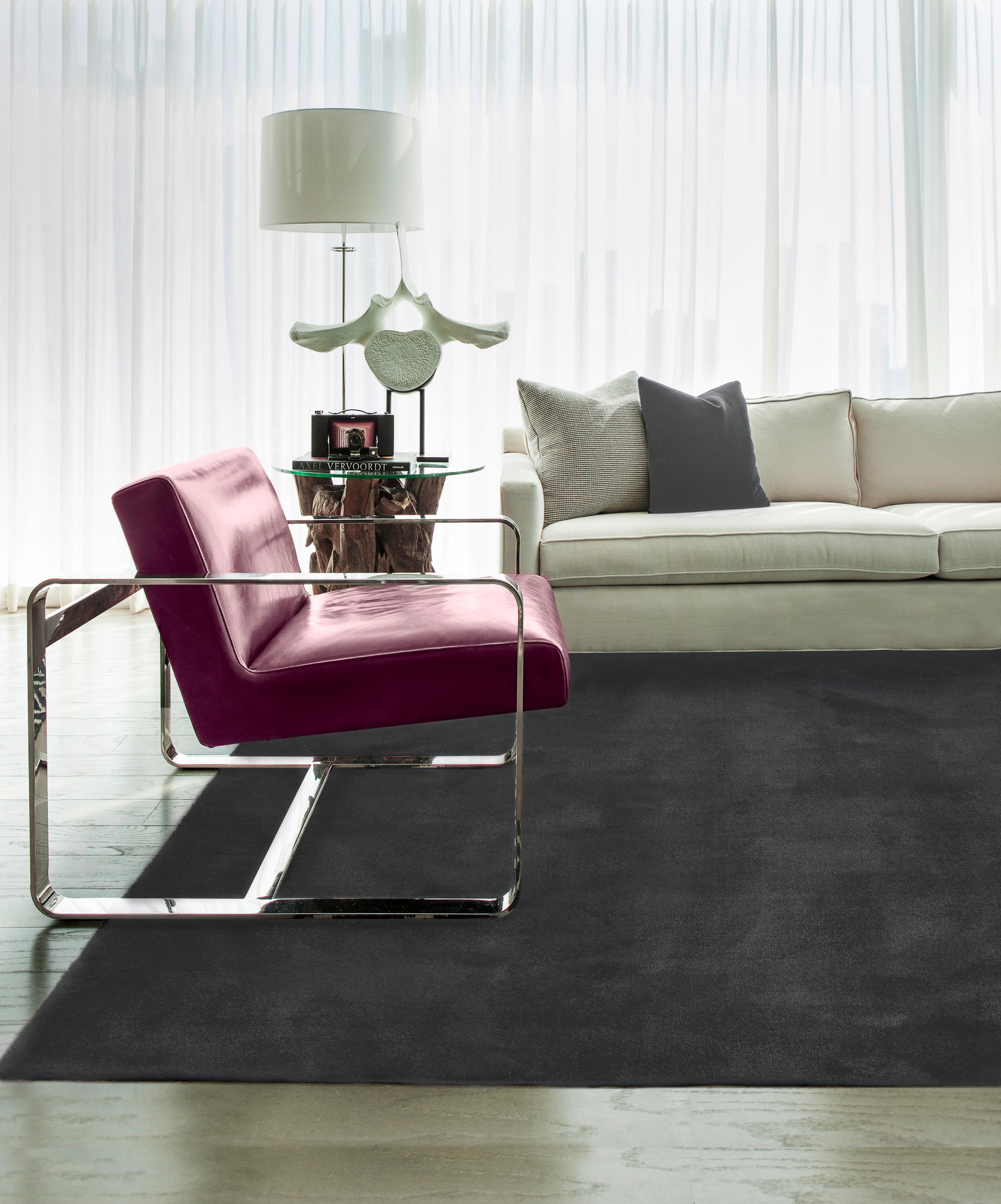 Tapete liso TOUCH D120CM CINZA - 2
