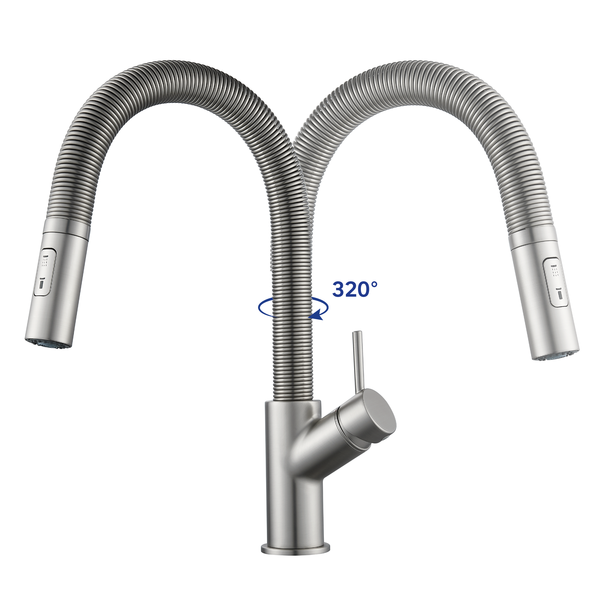 Torneira de bancada flexivel aço escovado Delinia Michigan - 6