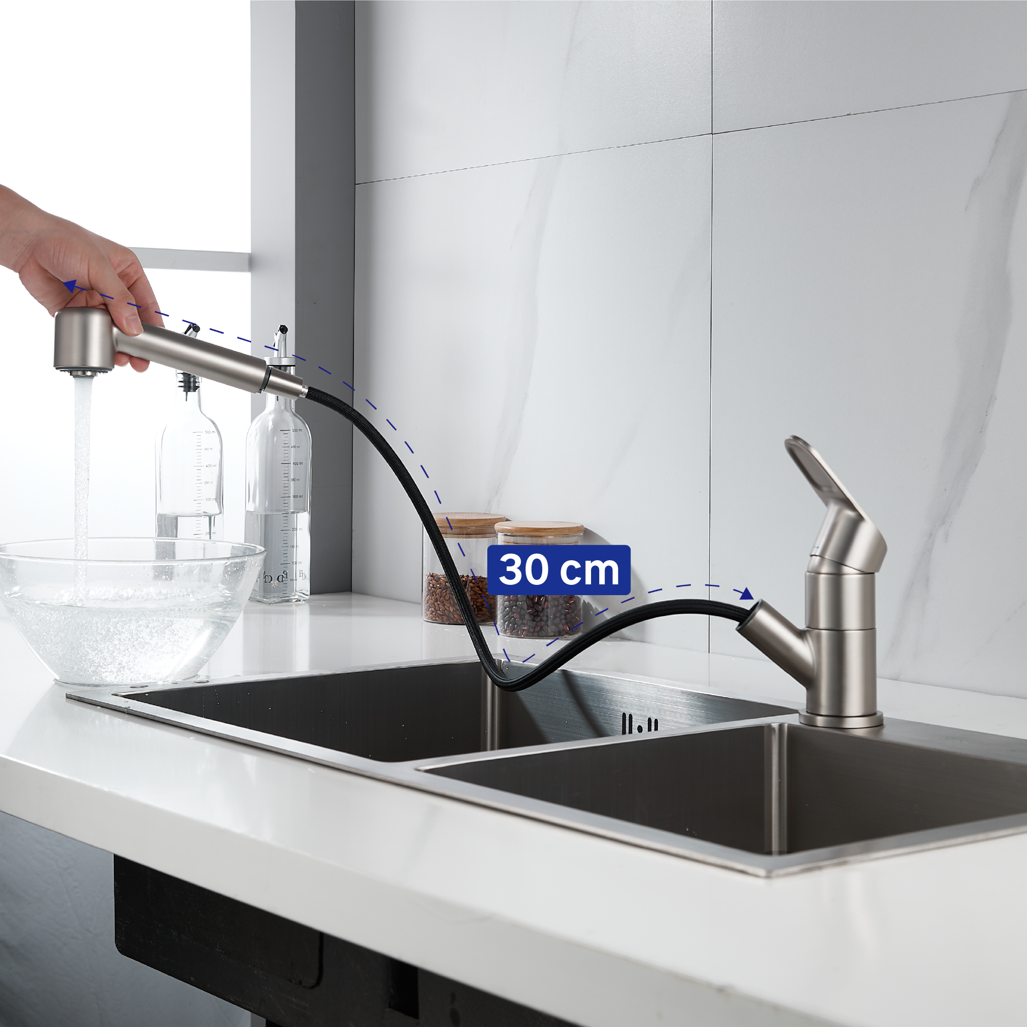 Mitigeur de cuisine façon inox, Kemi, DELINIA - 2