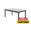 Mesa extensível alumínio tampo vidro 180/240X100 cm antracite Sanibel