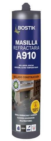 MASILLA REFRACTARIA 1200ºC 310ML NEGRO
