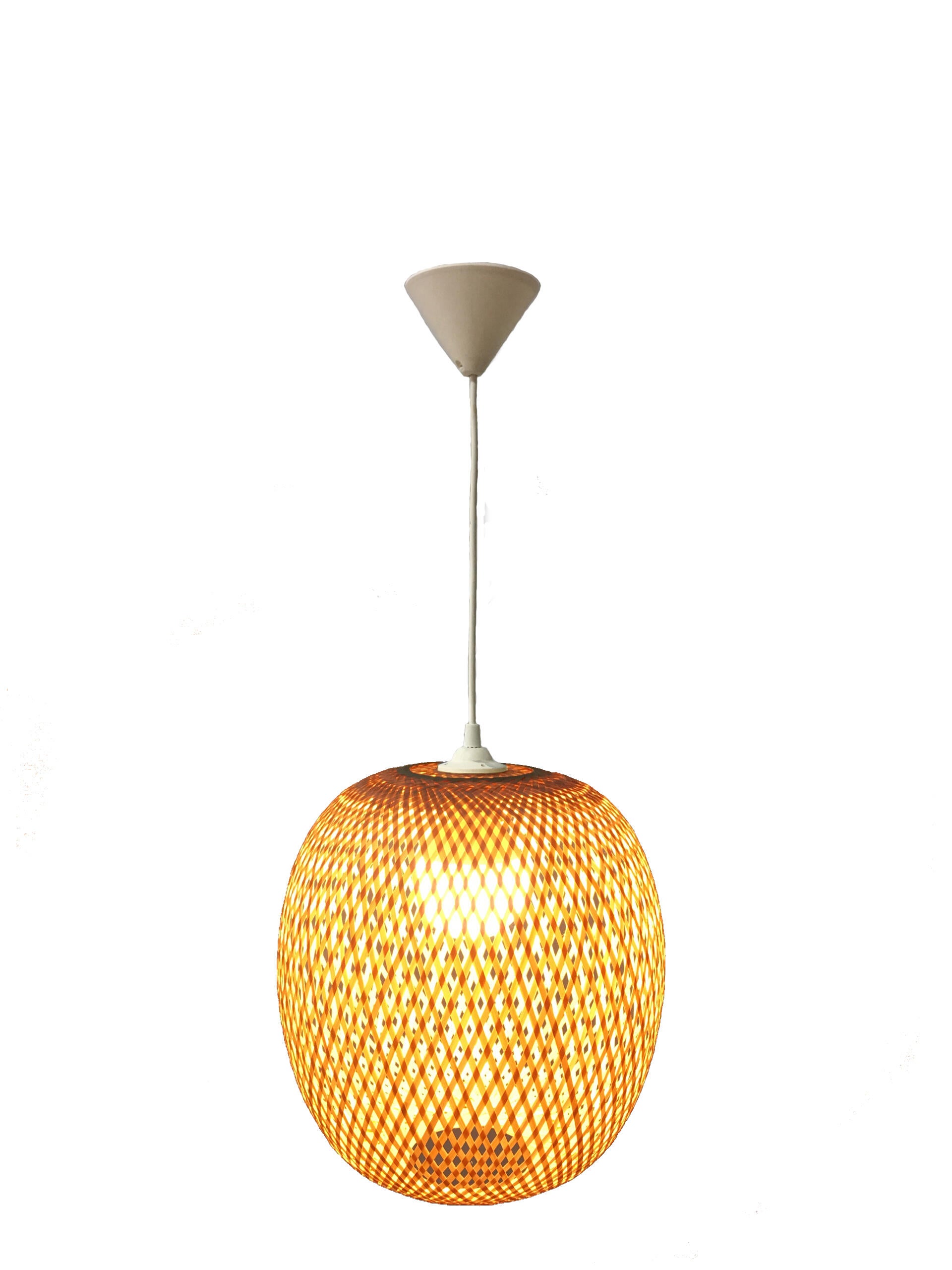 Candeeiro de teto suspenso  E27 1 luz d30 cm bamboo Inspire Annam - 2
