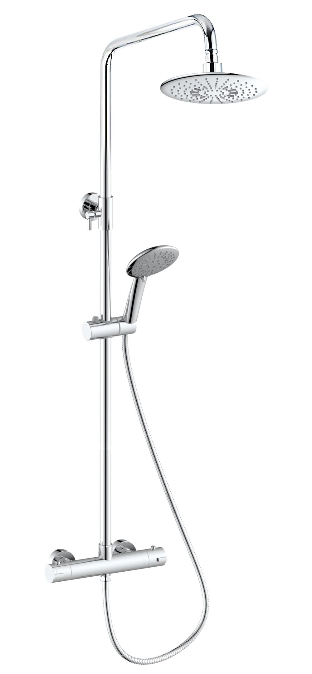 Conjunto de duche termostático cromado Alfama - 2