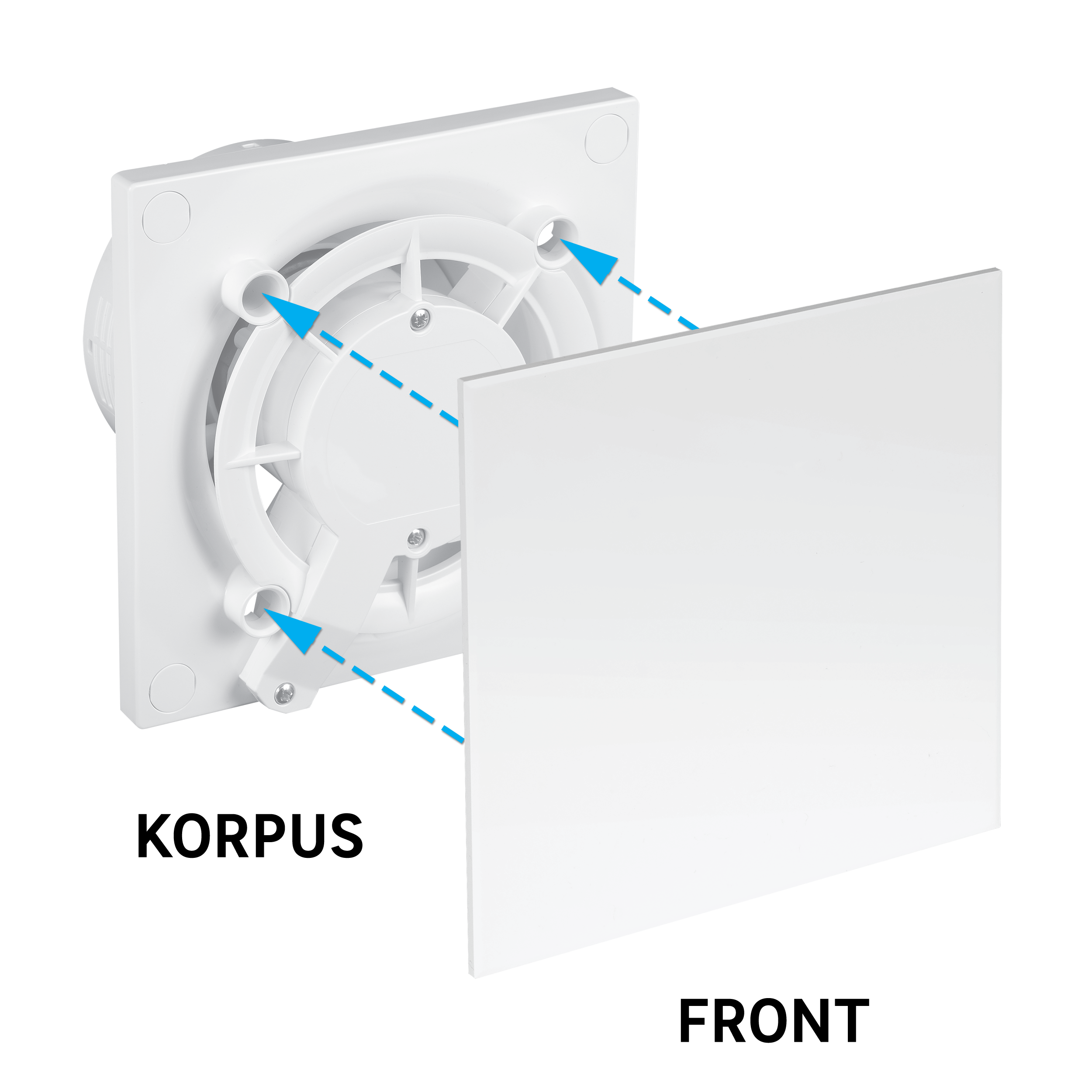 Front do kratki wentylacyjnej TRAX 100 mm biały EQUATION - 3