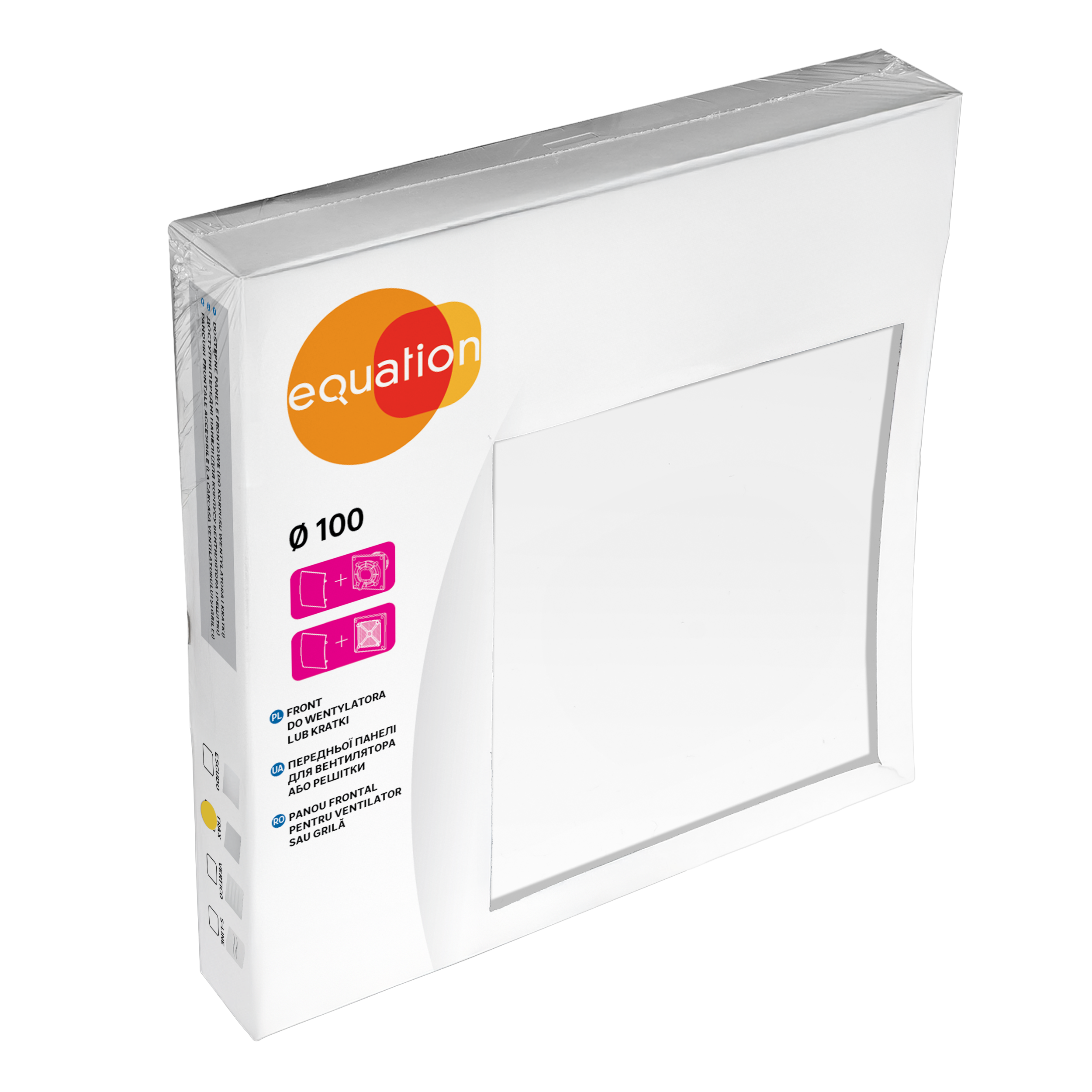 Front do kratki wentylacyjnej TRAX 100 mm biały EQUATION - 4